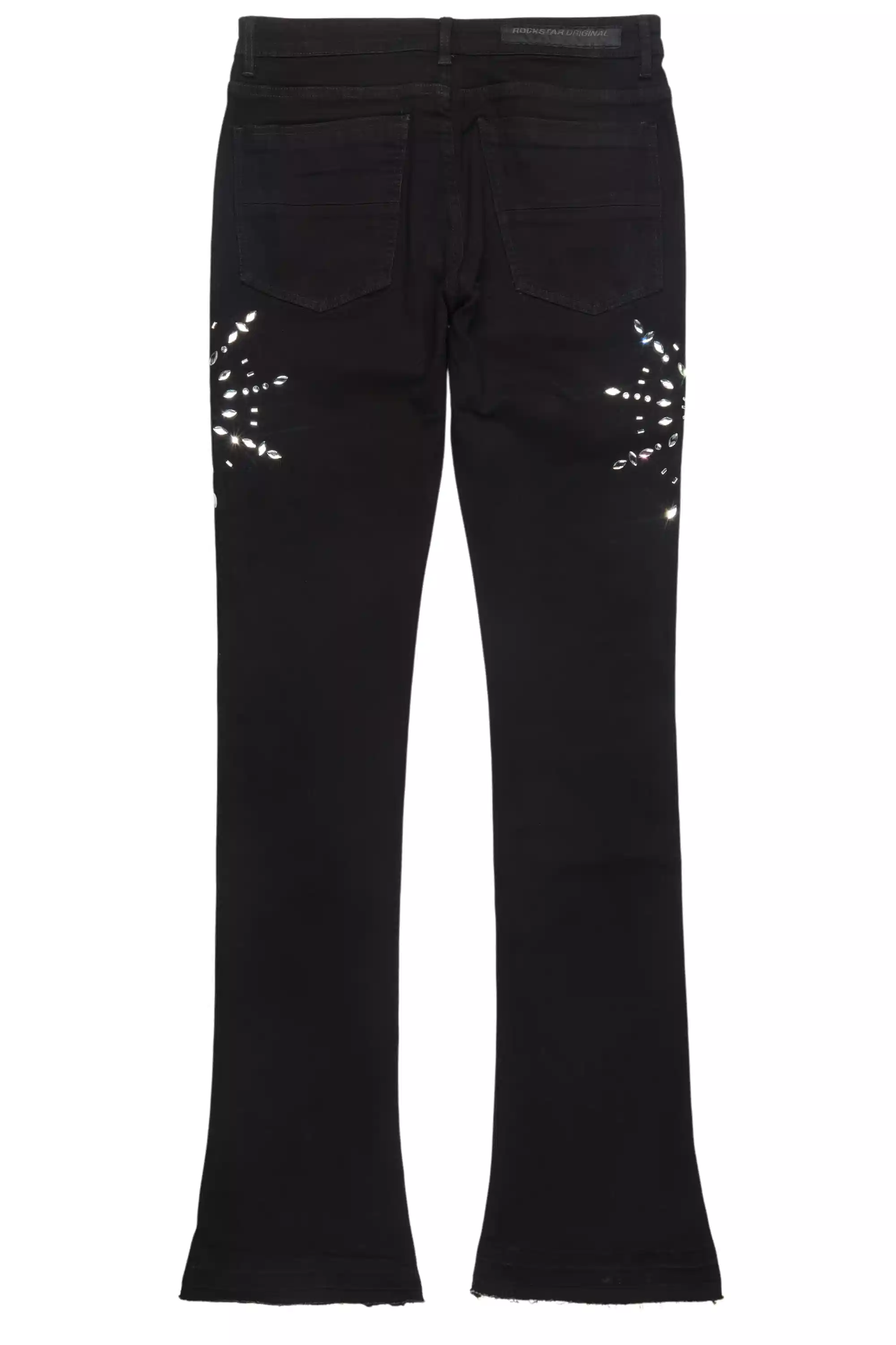 10083-tryst-jet-black-rhinestone-stacked-flare-jean-10.webp Tryst Jet Black Rhinestone Stacked Flare Jean