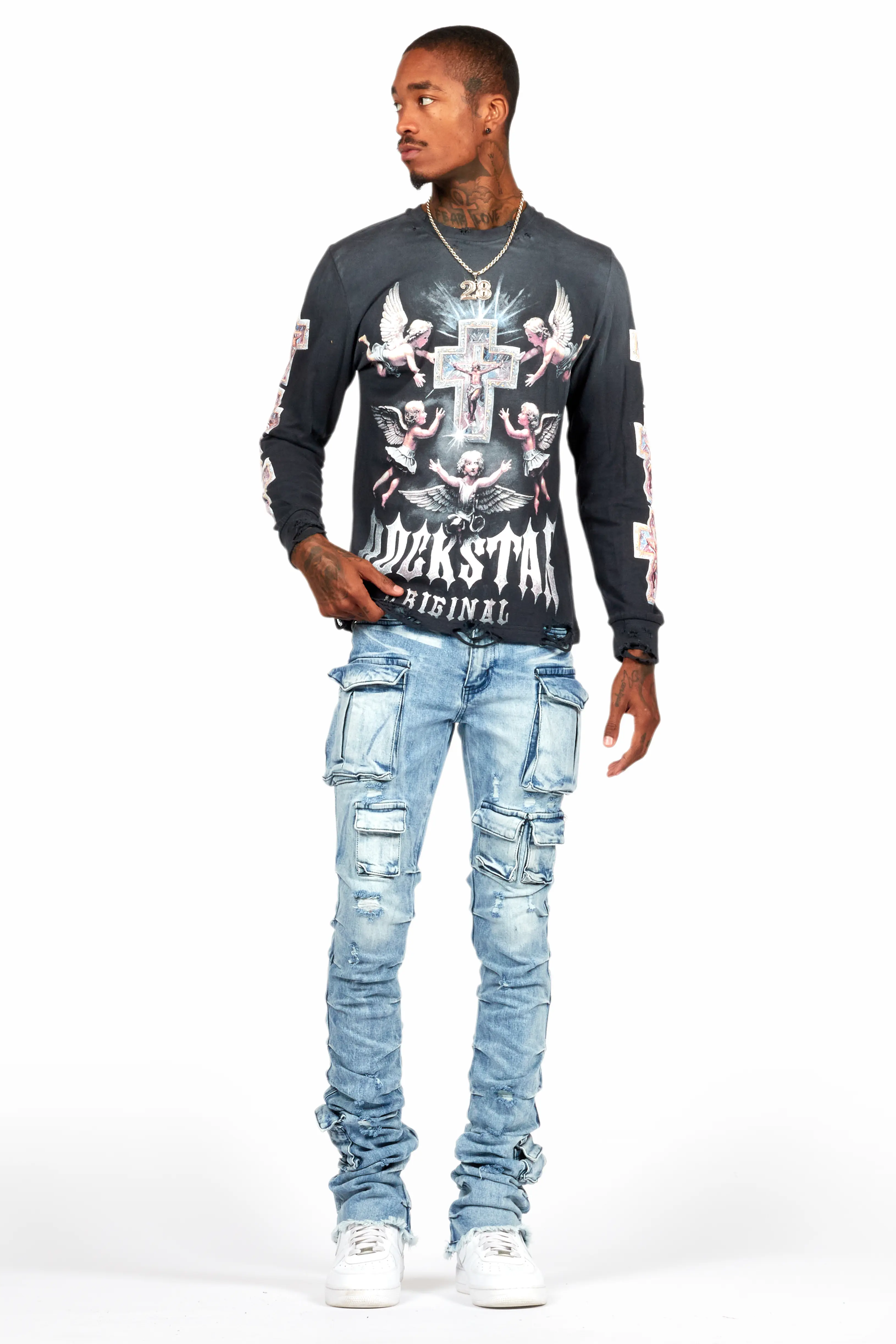 10105-gentry-light-blue-wash-stacked-flare-jean-2.webp Gentry Light Blue Wash Stacked Flare Jean