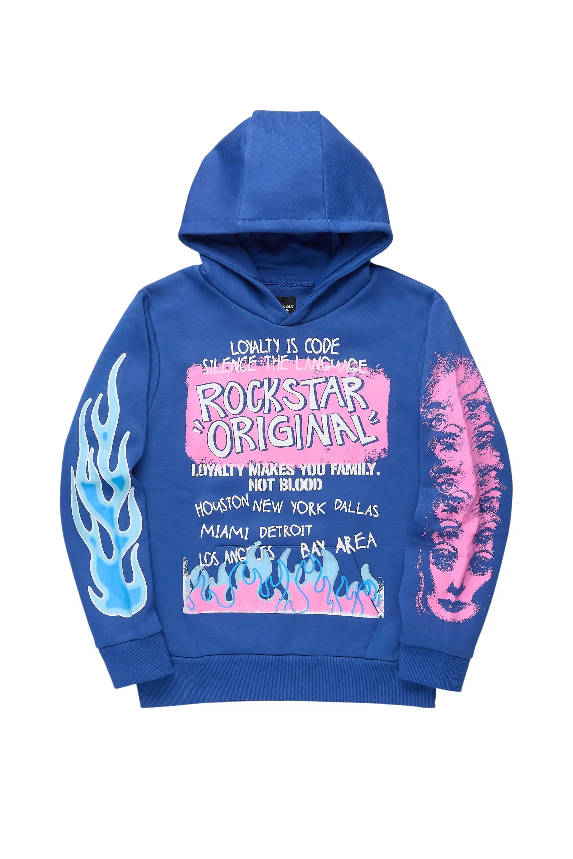 Boys Beno Royal Graphic Hoodie