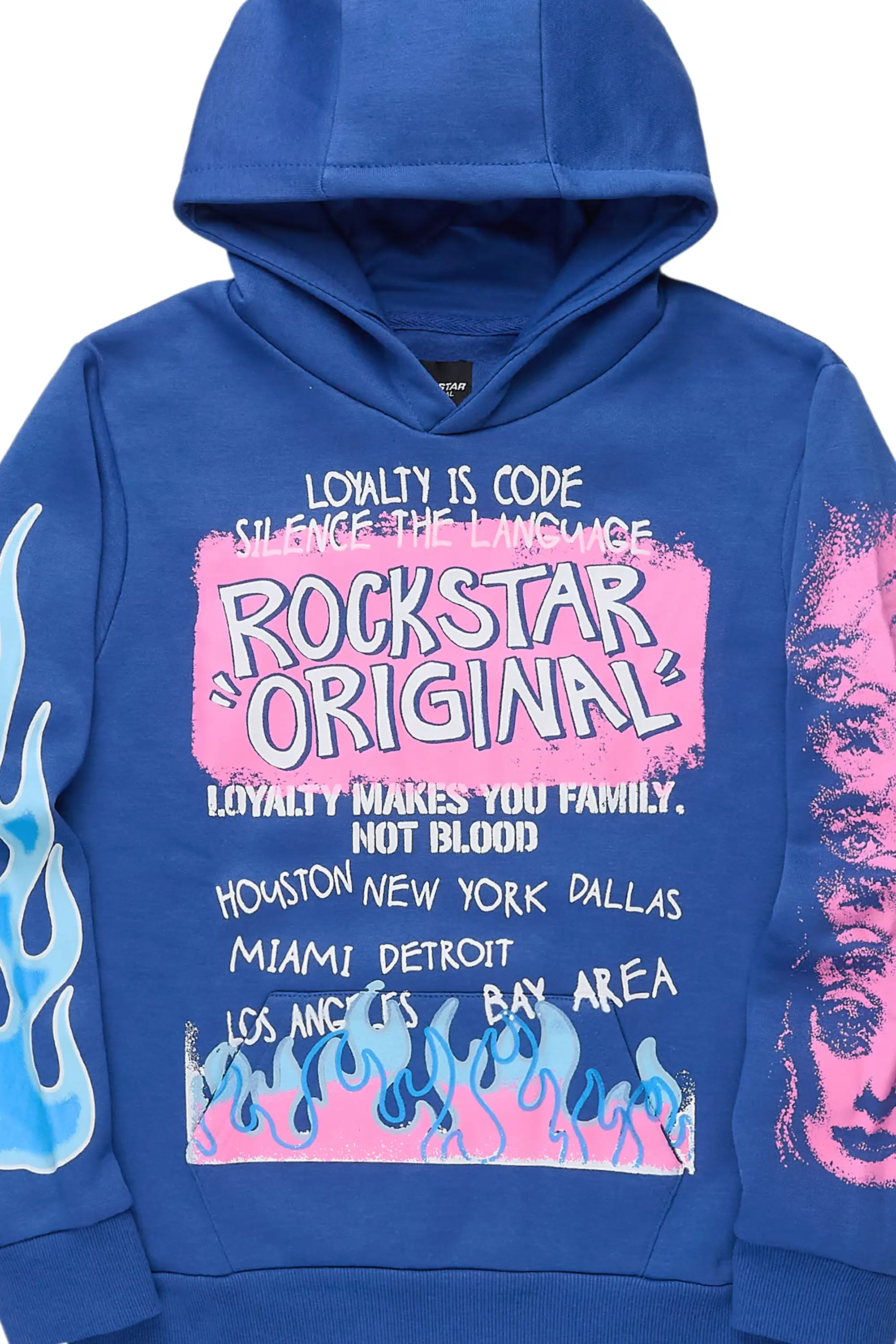 Boys Beno Royal Graphic Hoodie