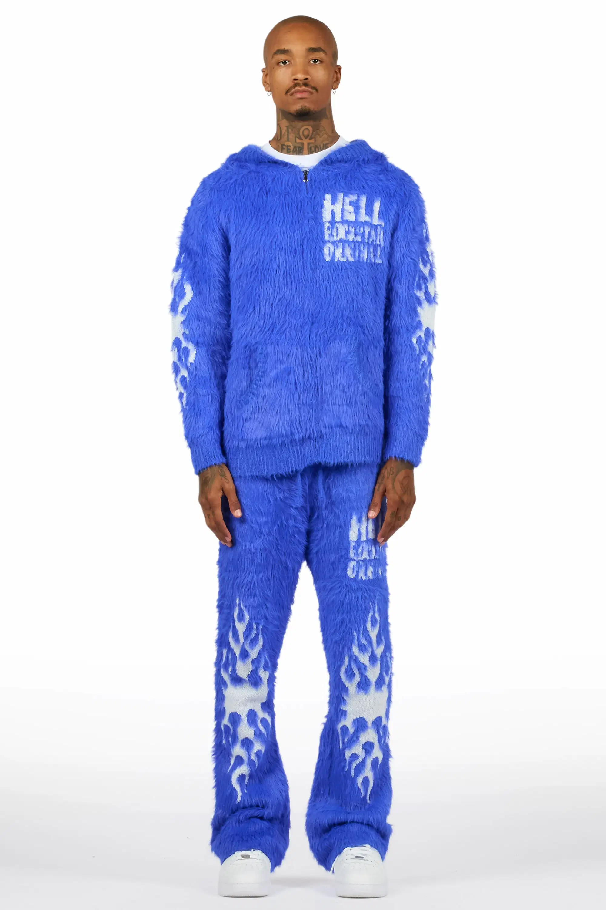 Toshio Royal Stacked Flare Knitted Mohair Track Set