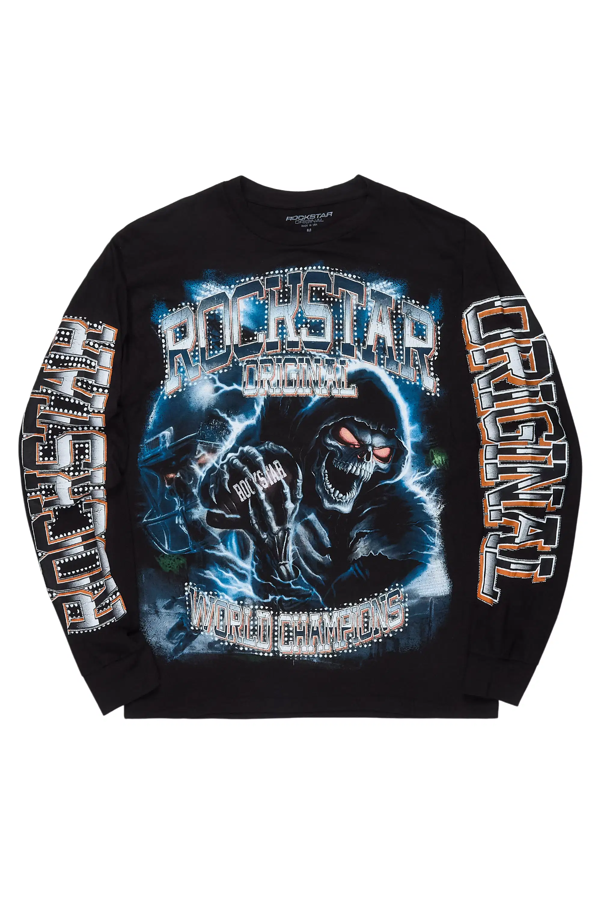 Kross Black/Blue Long Sleeve Graphic T-Shirt