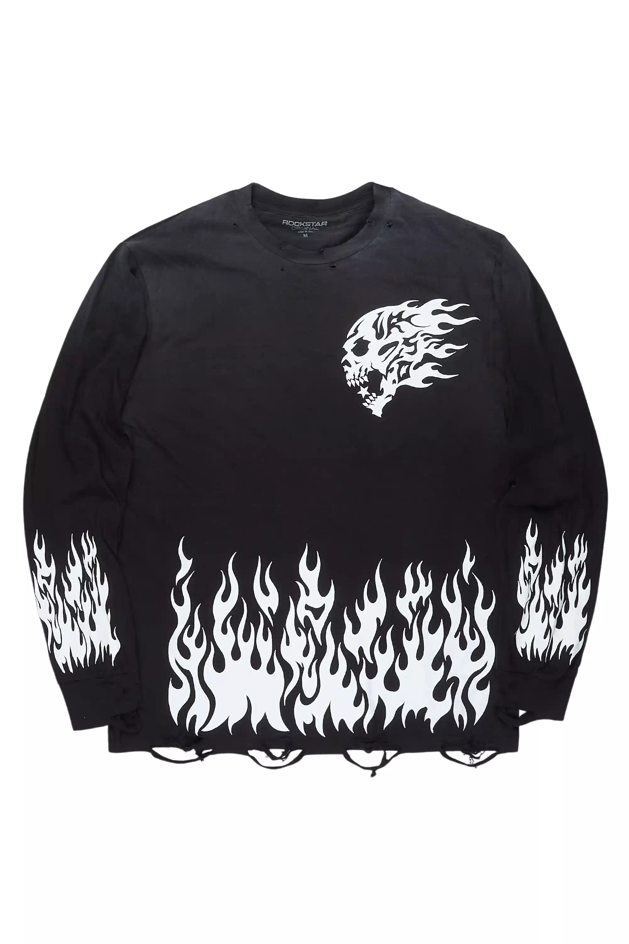 Bubble Black/White Long Sleeve Graphic T-Shirt