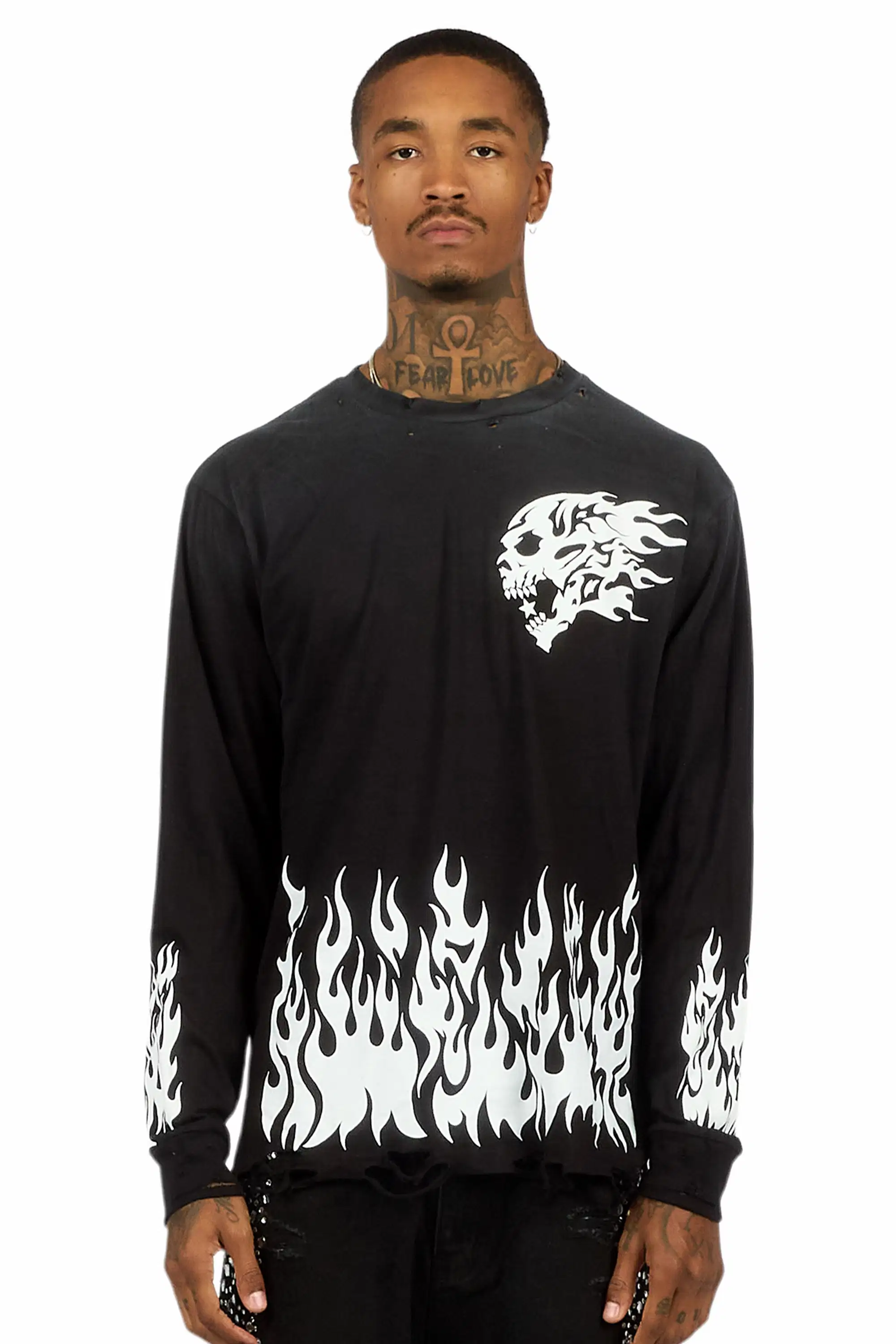 Bubble Black/White Long Sleeve Graphic T-Shirt