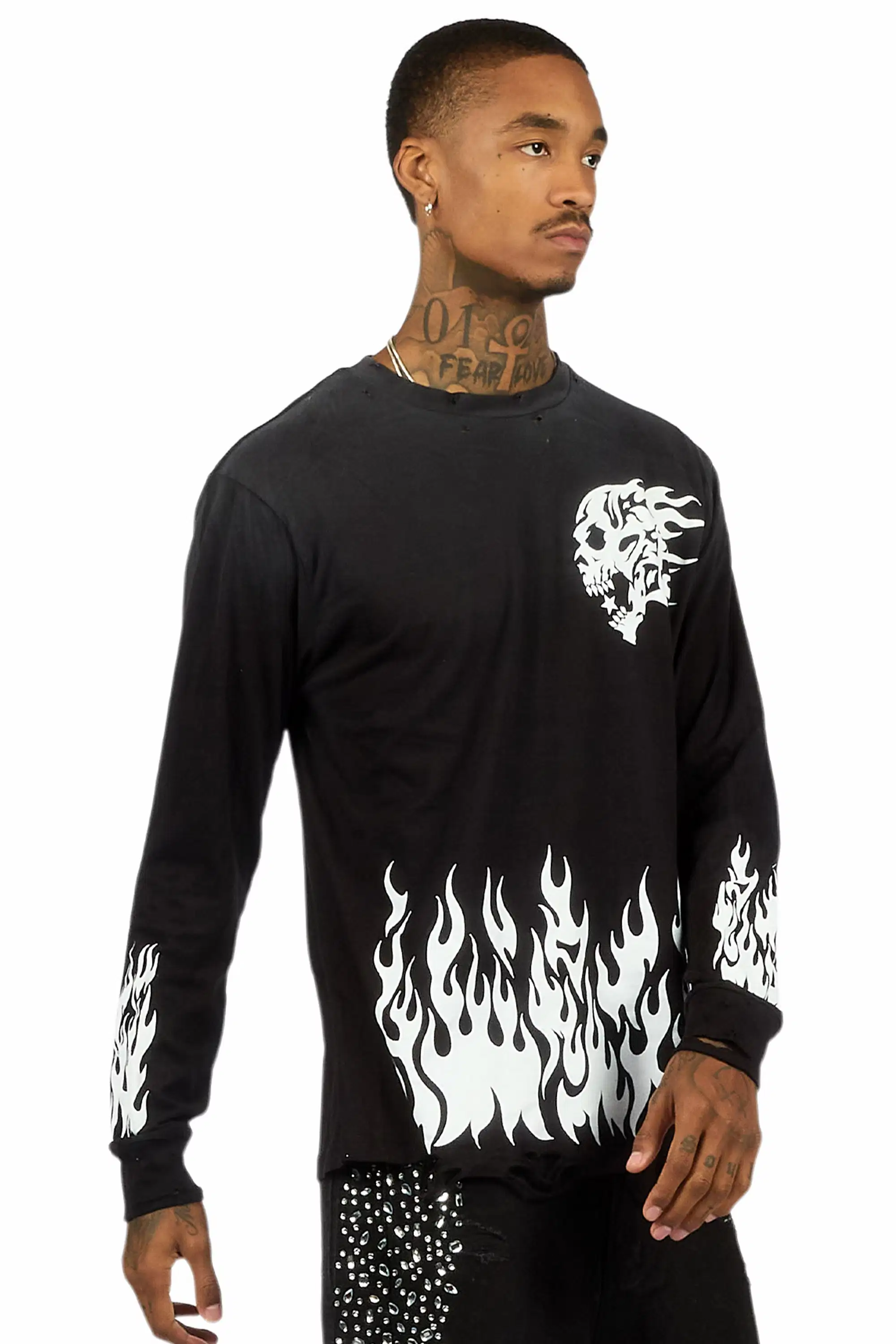 10492-bubble-black-white-long-sleeve-graphic-t-shirt-3.webp Bubble Black/White Long Sleeve Graphic T-Shirt