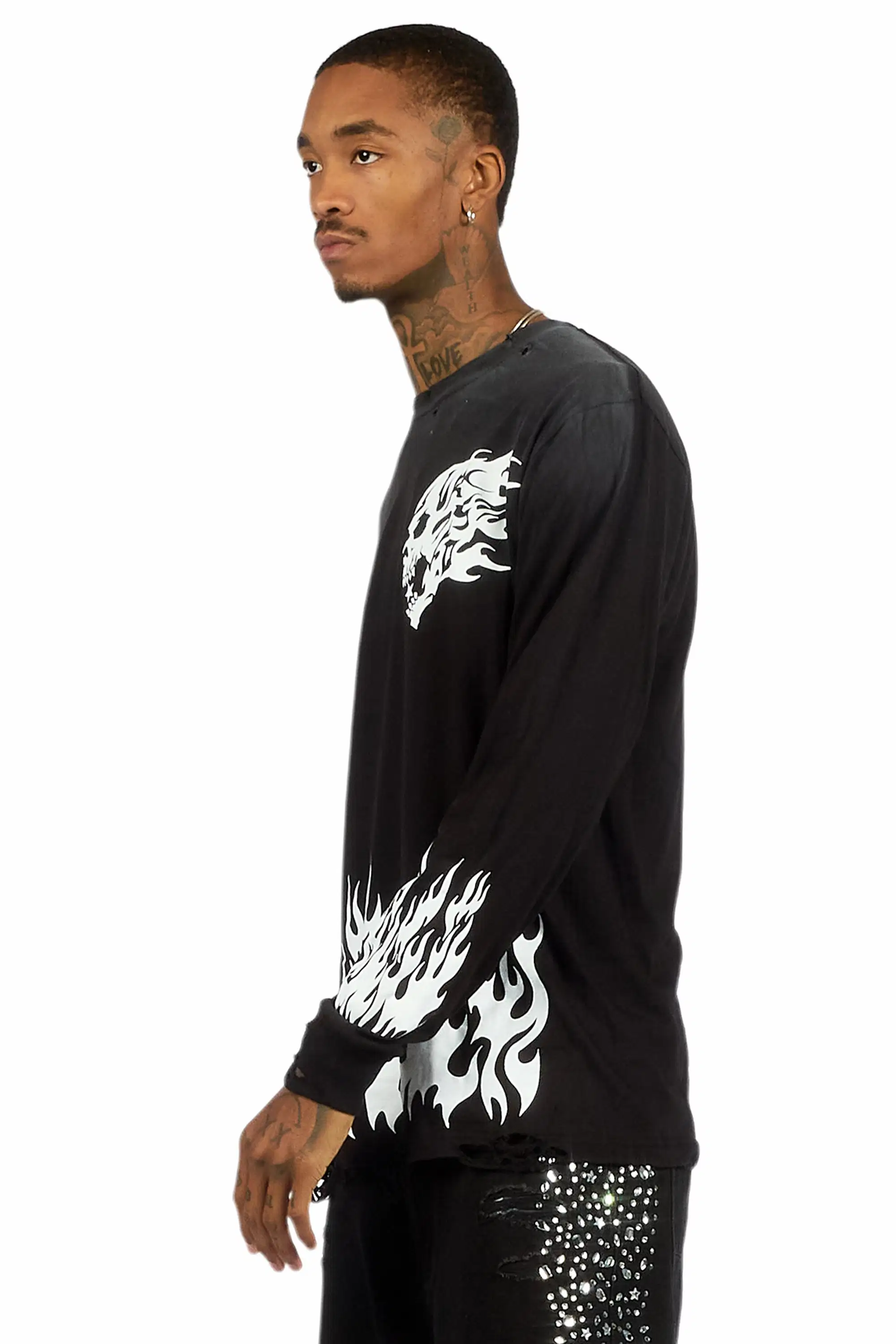 10492-bubble-black-white-long-sleeve-graphic-t-shirt-4.webp Bubble Black/White Long Sleeve Graphic T-Shirt