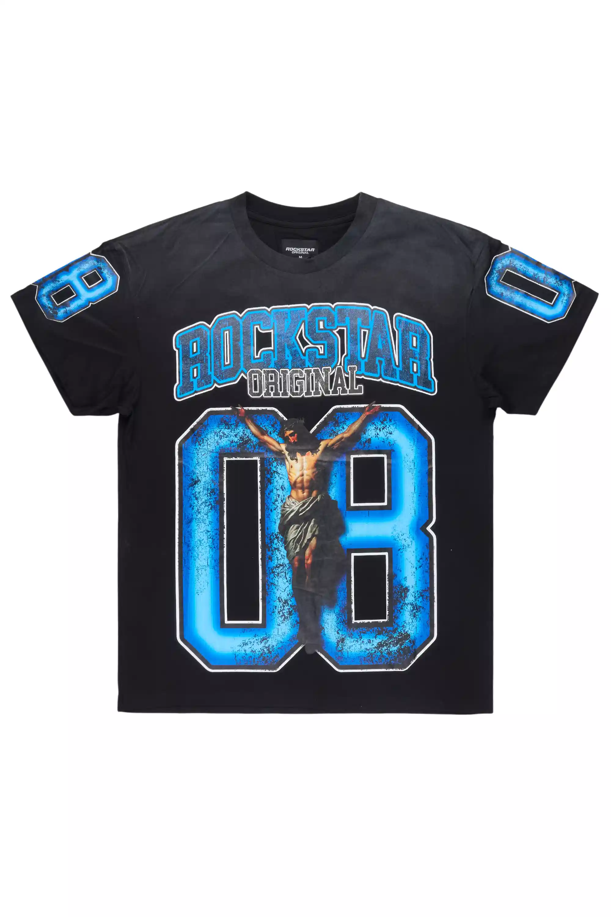 Fields Black/Blue Oversized Graphic T-Shirt
