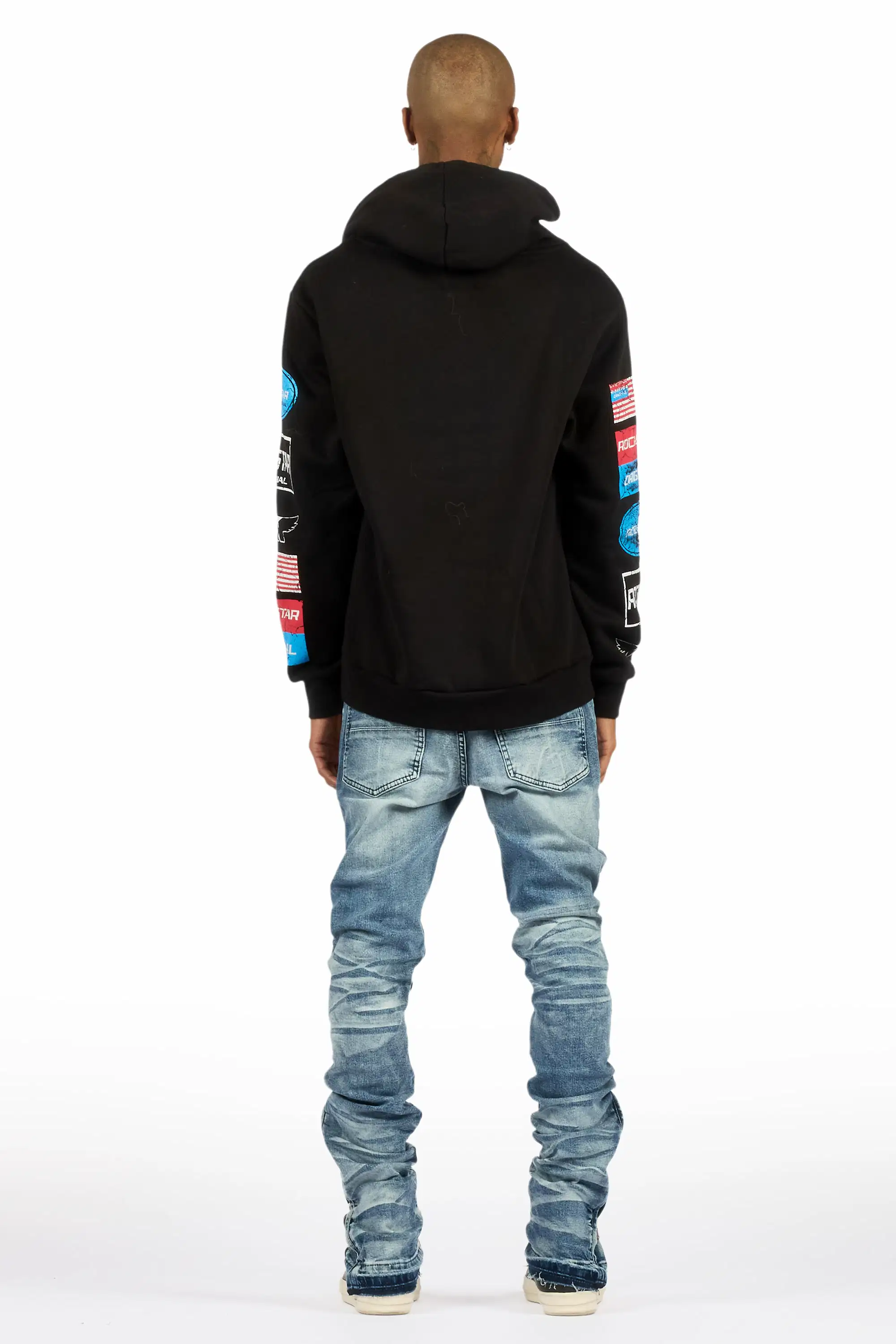 10894-jaymes-dark-blue-stacked-flare-jean-7.webp Jaymes Dark Blue Stacked Flare Jean