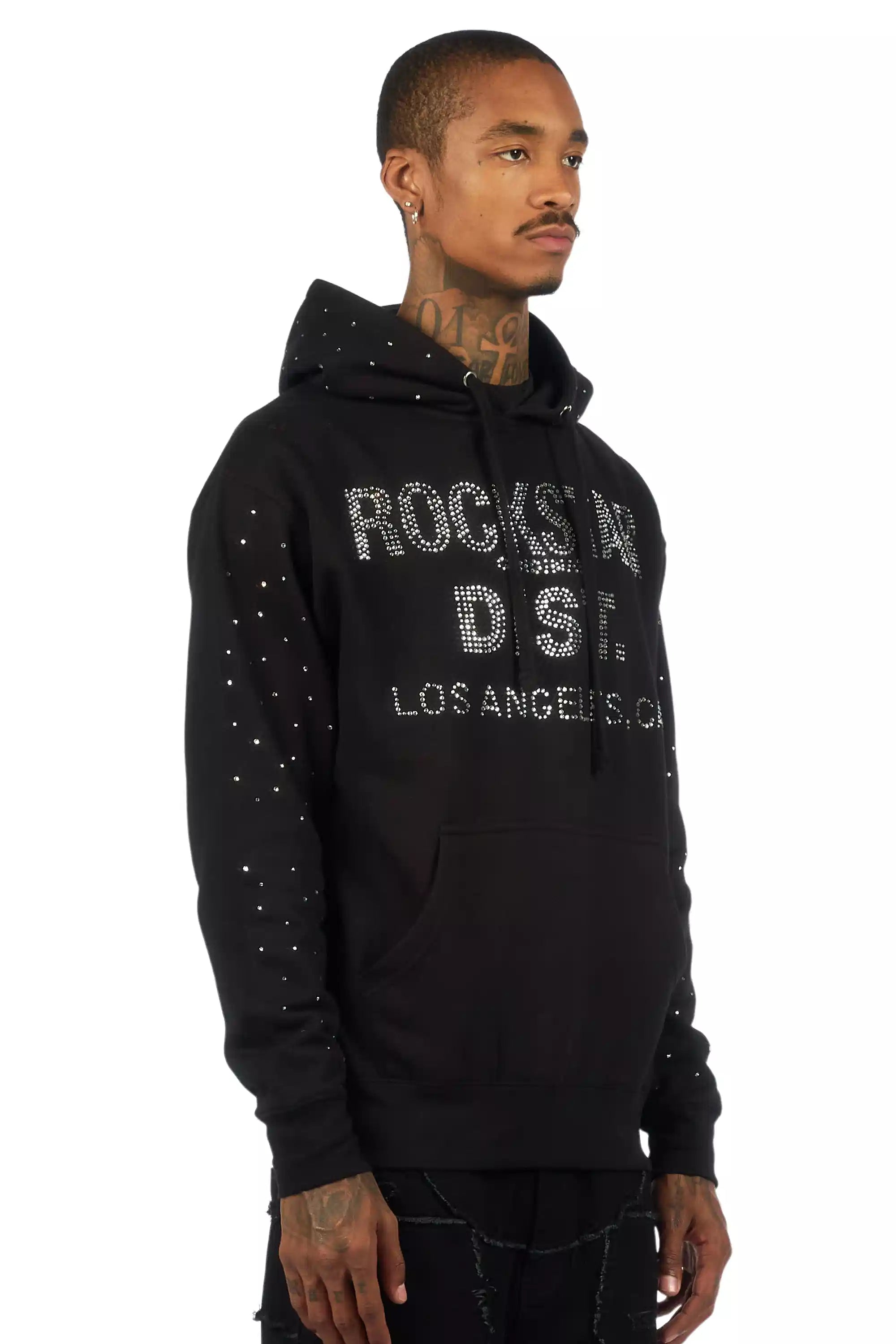 10923-thryll-black-silver-rhinestone-graphic-hoodie-3.jpg Thryll Black/Silver Rhinestone Graphic Hoodie