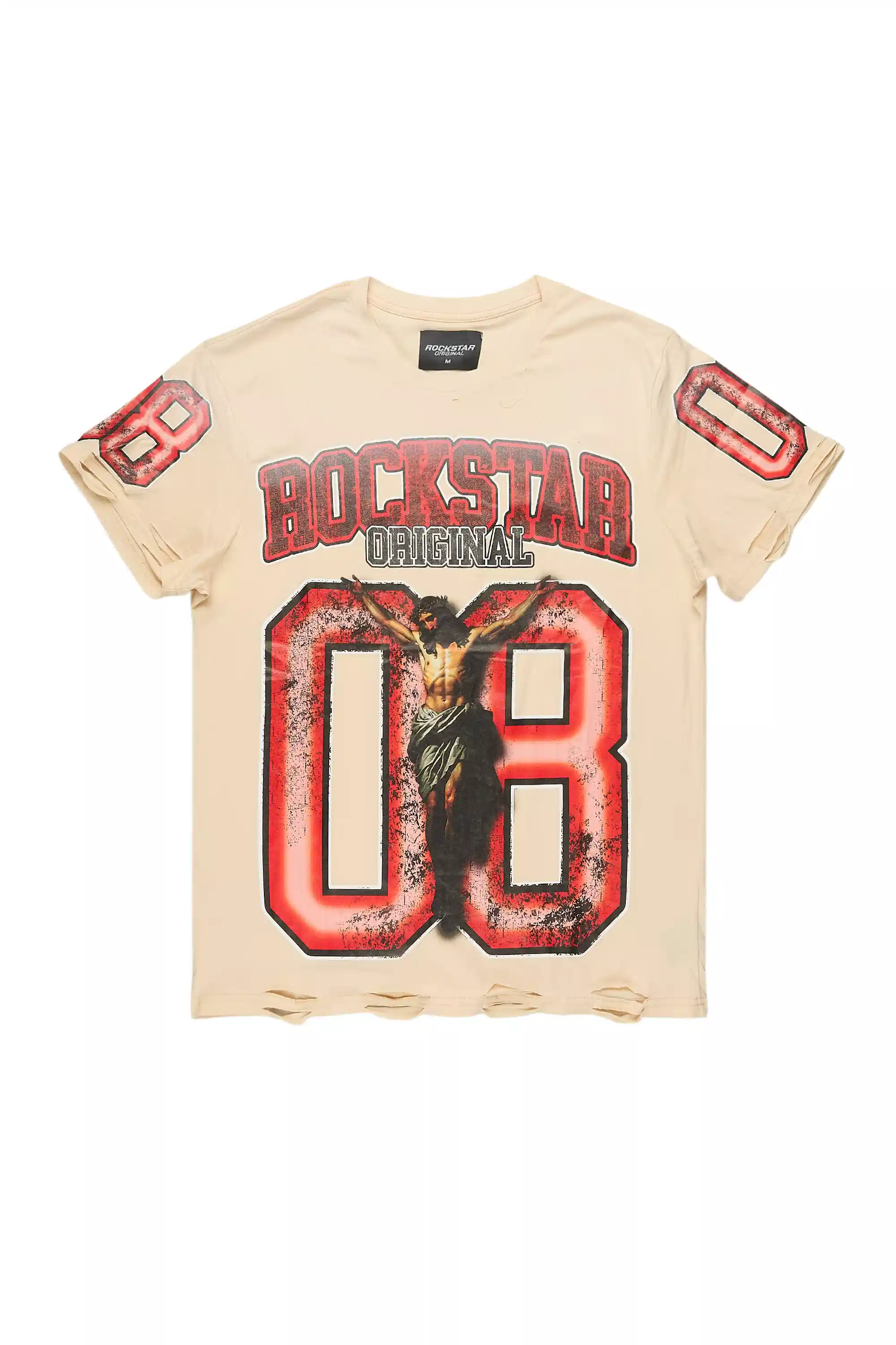 Fields Beige Oversized Graphic T-Shirt