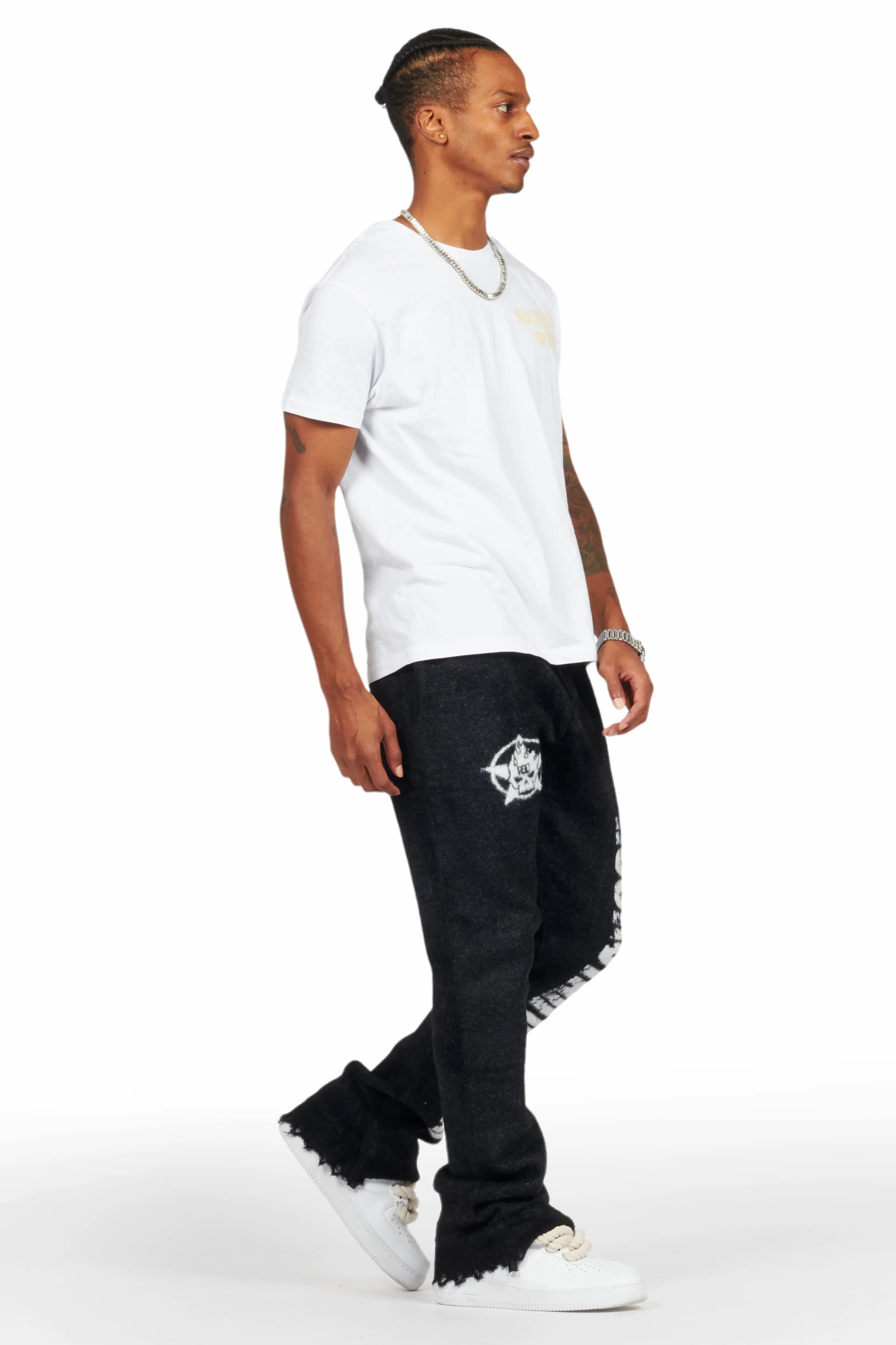 11025-keve-black-knitted-mohair-flare-sweat-pant-6.jpg Keve Black Knitted Mohair Flare Sweat Pant