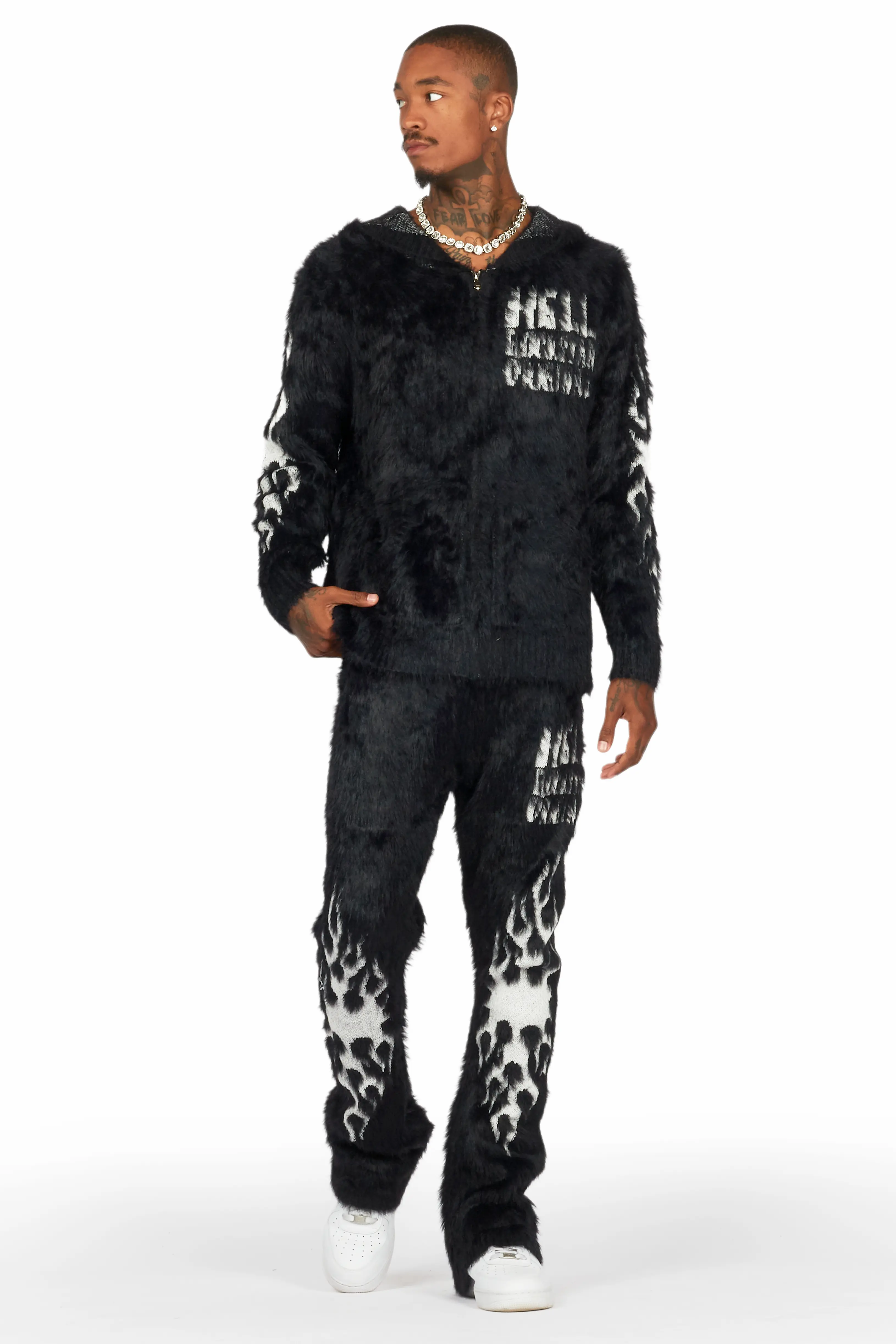 11080-toshio-black-stacked-flare-knitted-mohair-track-set-3.webp Toshio Black Stacked Flare Knitted Mohair Track Set