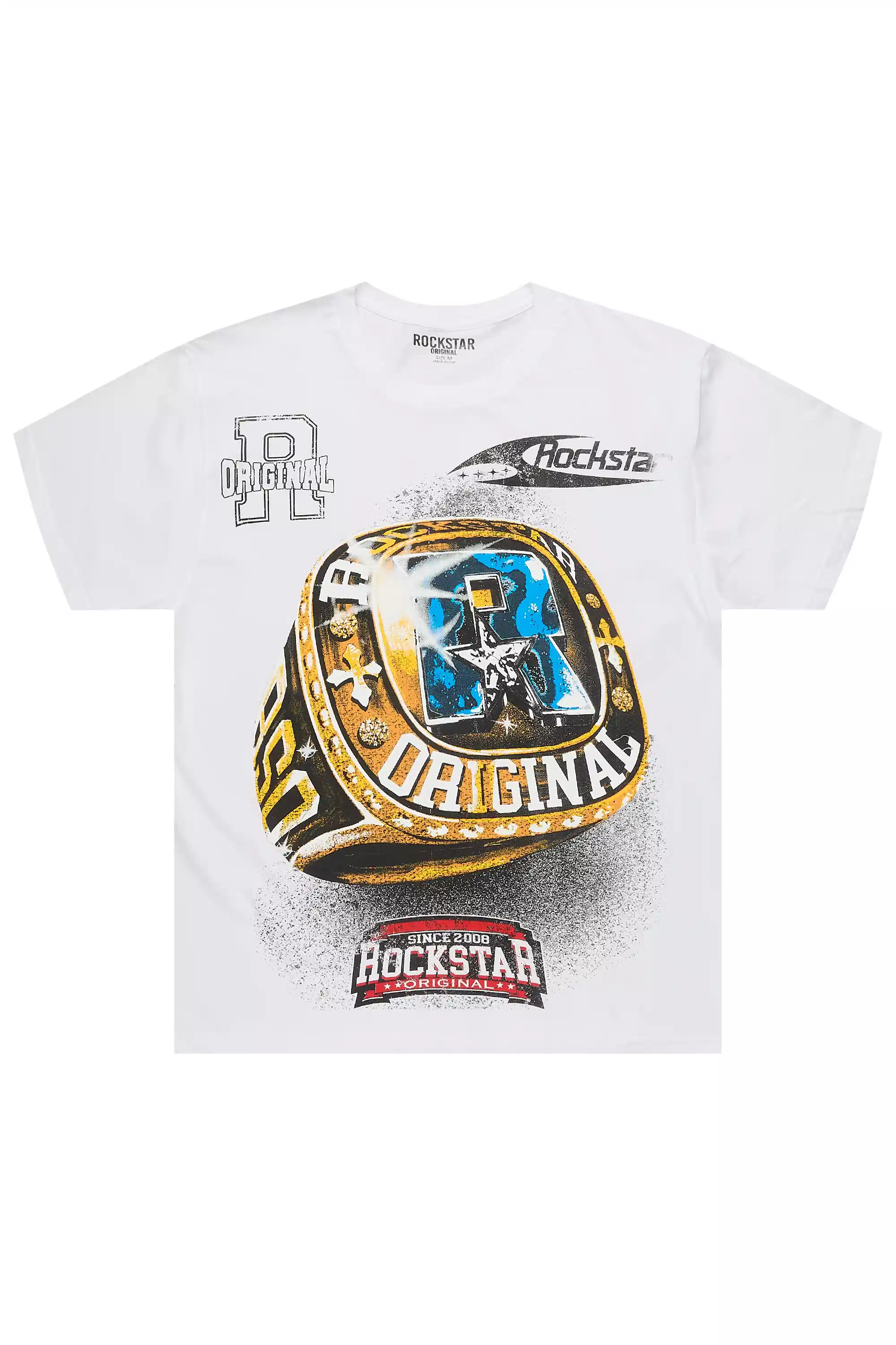 Gemchamp White Graphic T-Shirt