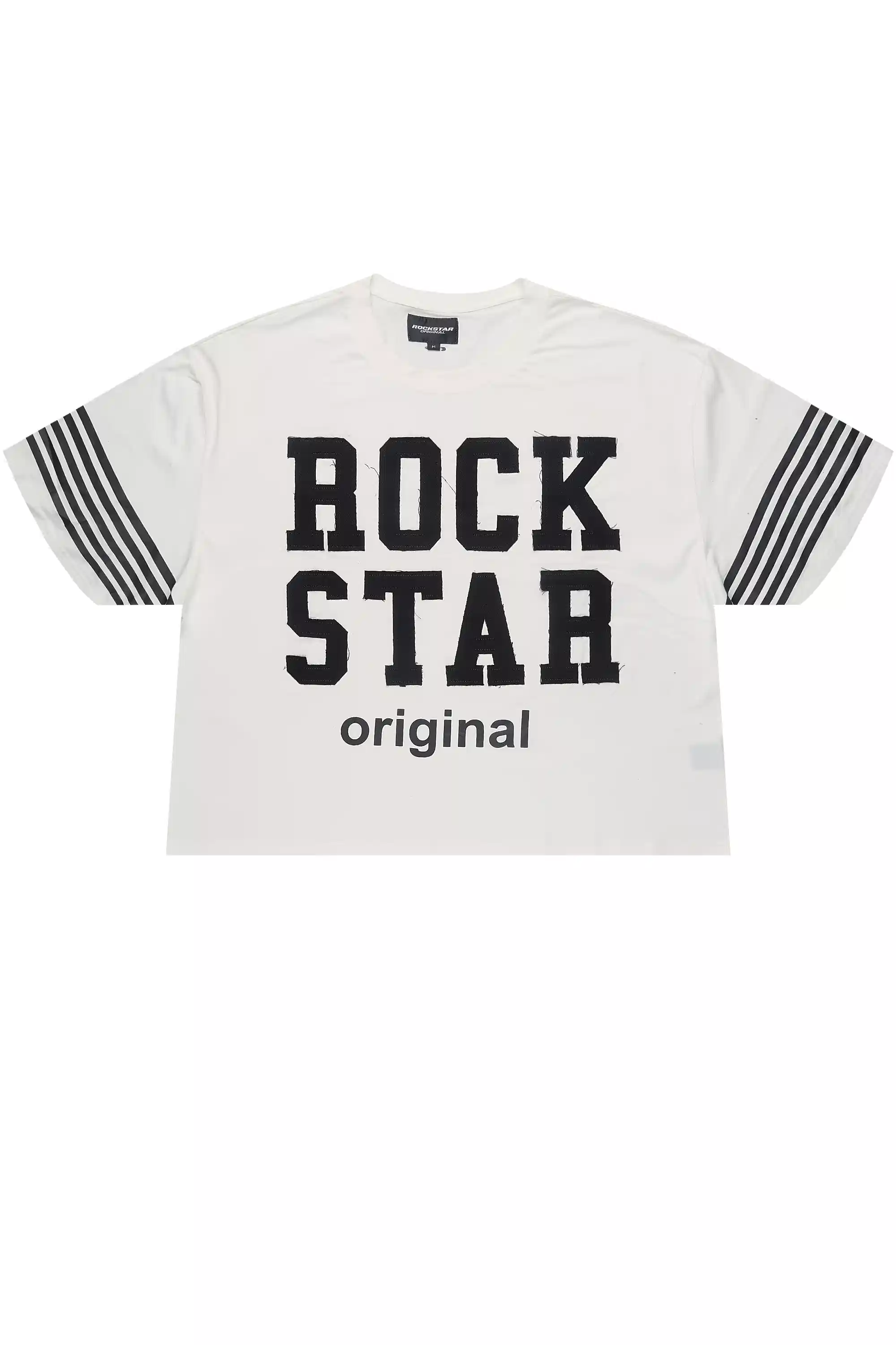 Rulik White Boxy Crop T-Shirt