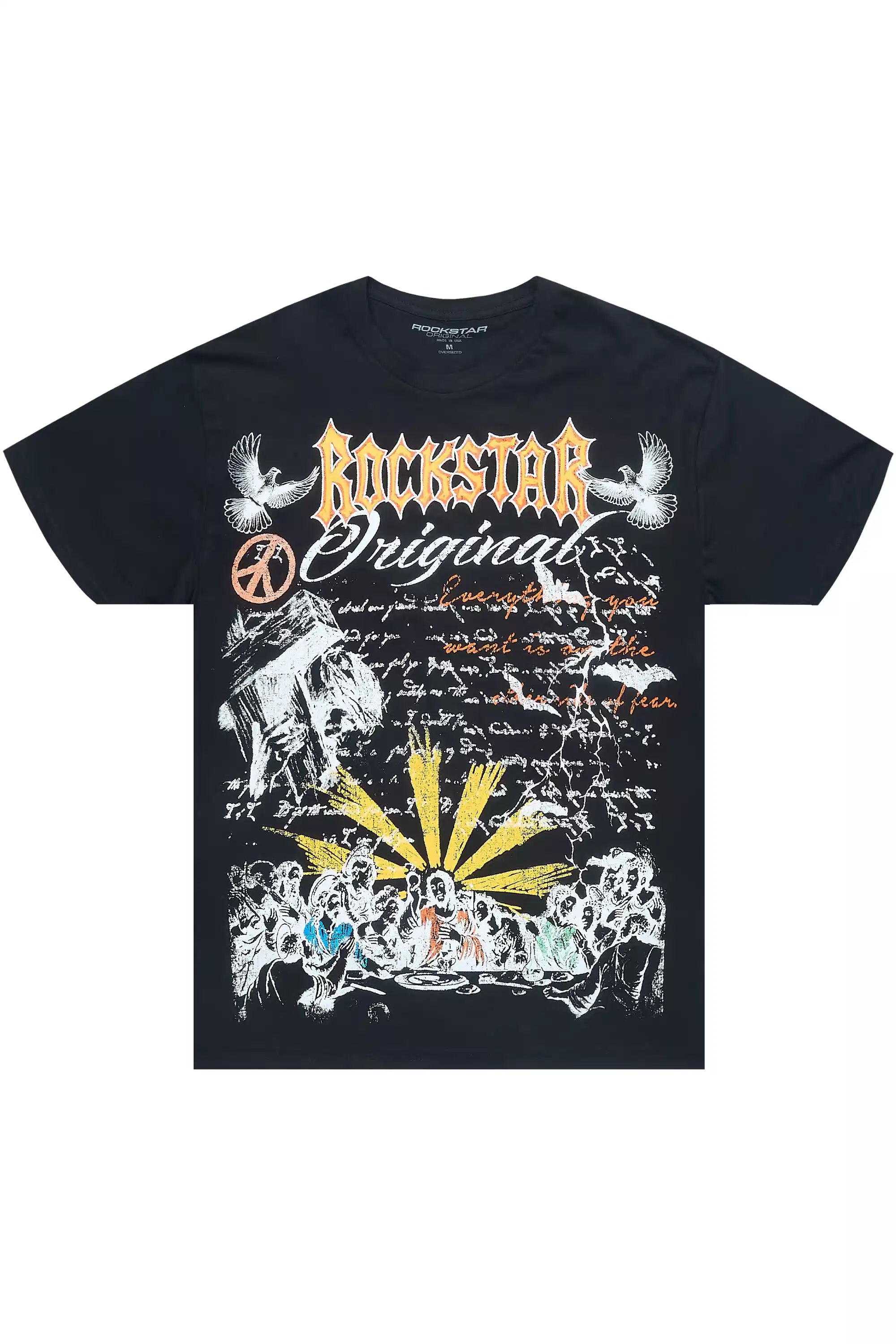 Super Sketch Black/Multi Oversized Graphic T-Shirt