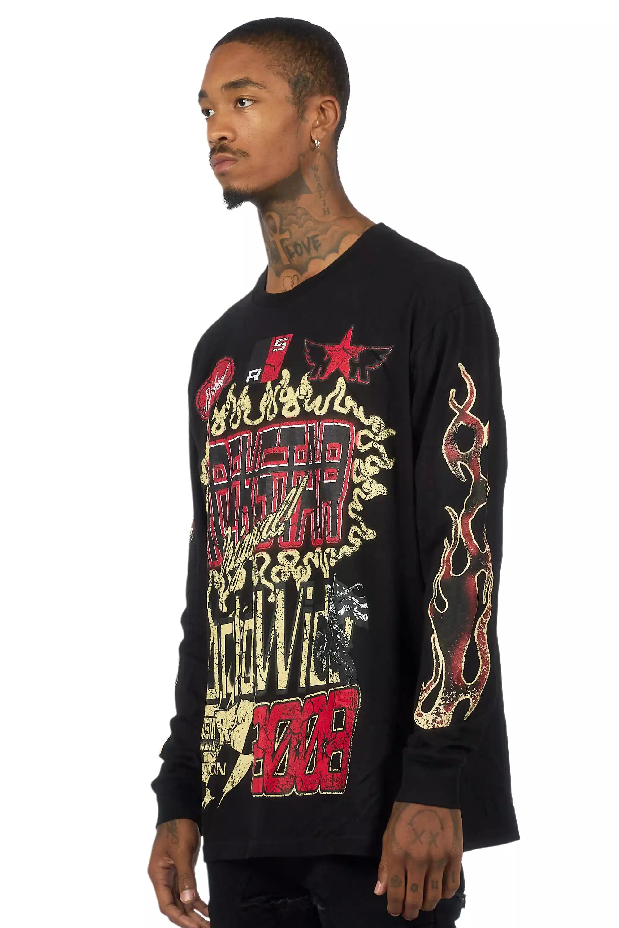 11375-deangelo-black-red-long-sleeve-graphic-t-shirt-4.jpg Deangelo Black/Red Long Sleeve Graphic T-Shirt