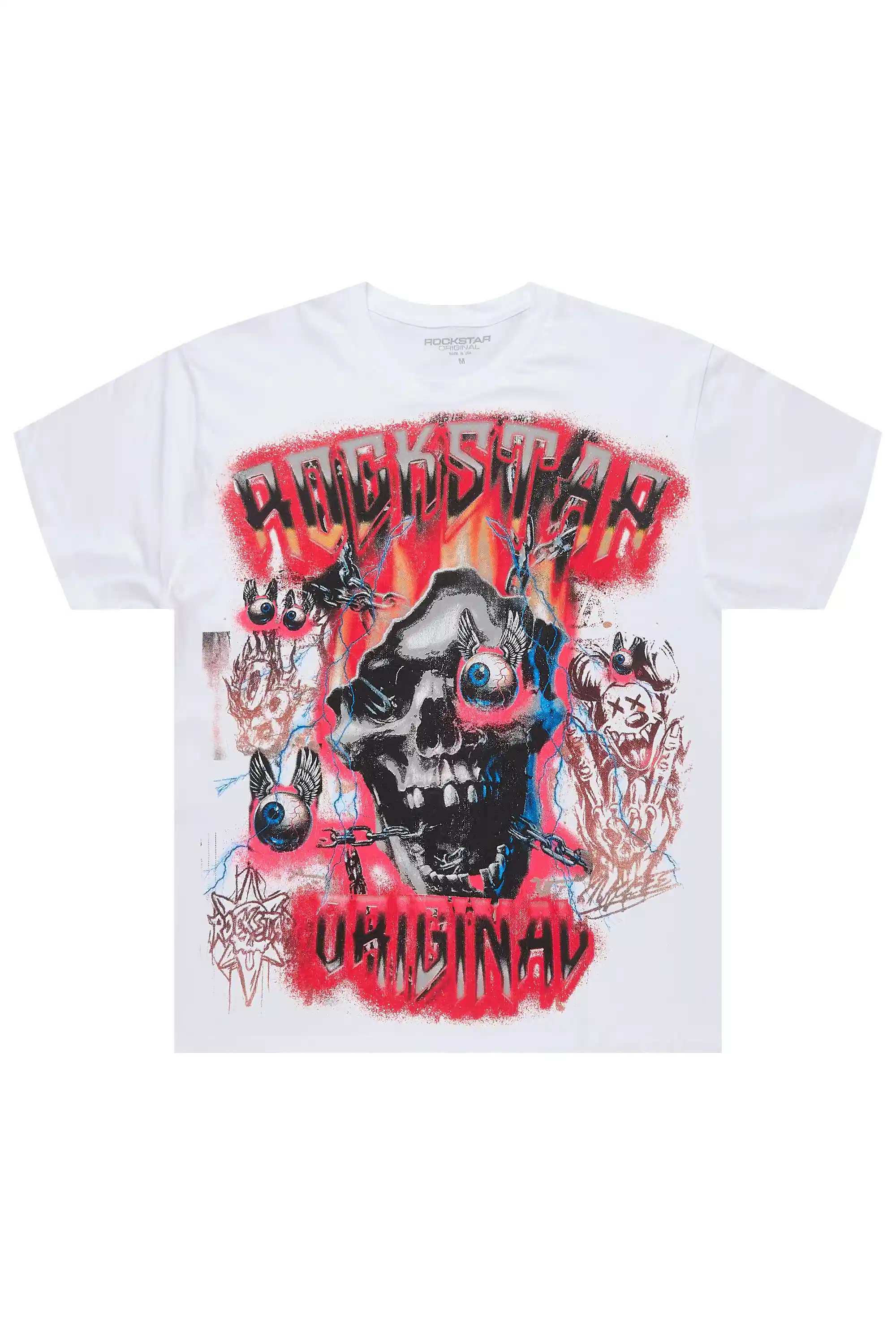 Styx White/Red Oversized Graphic T-Shirt