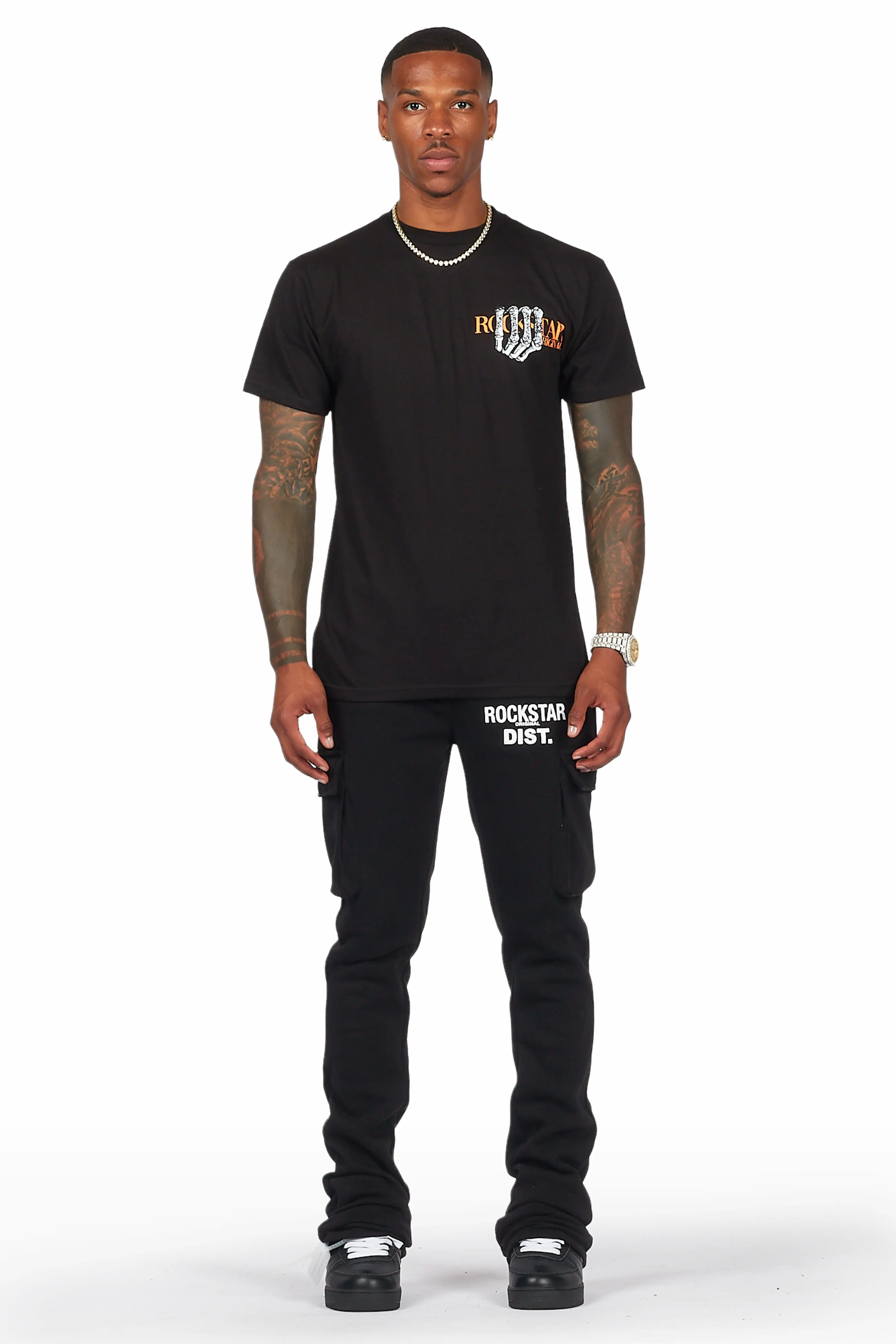11491-alpine-black-stacked-flare-cargo-pant-3.webp Alpine Black Stacked Flare Cargo Pant
