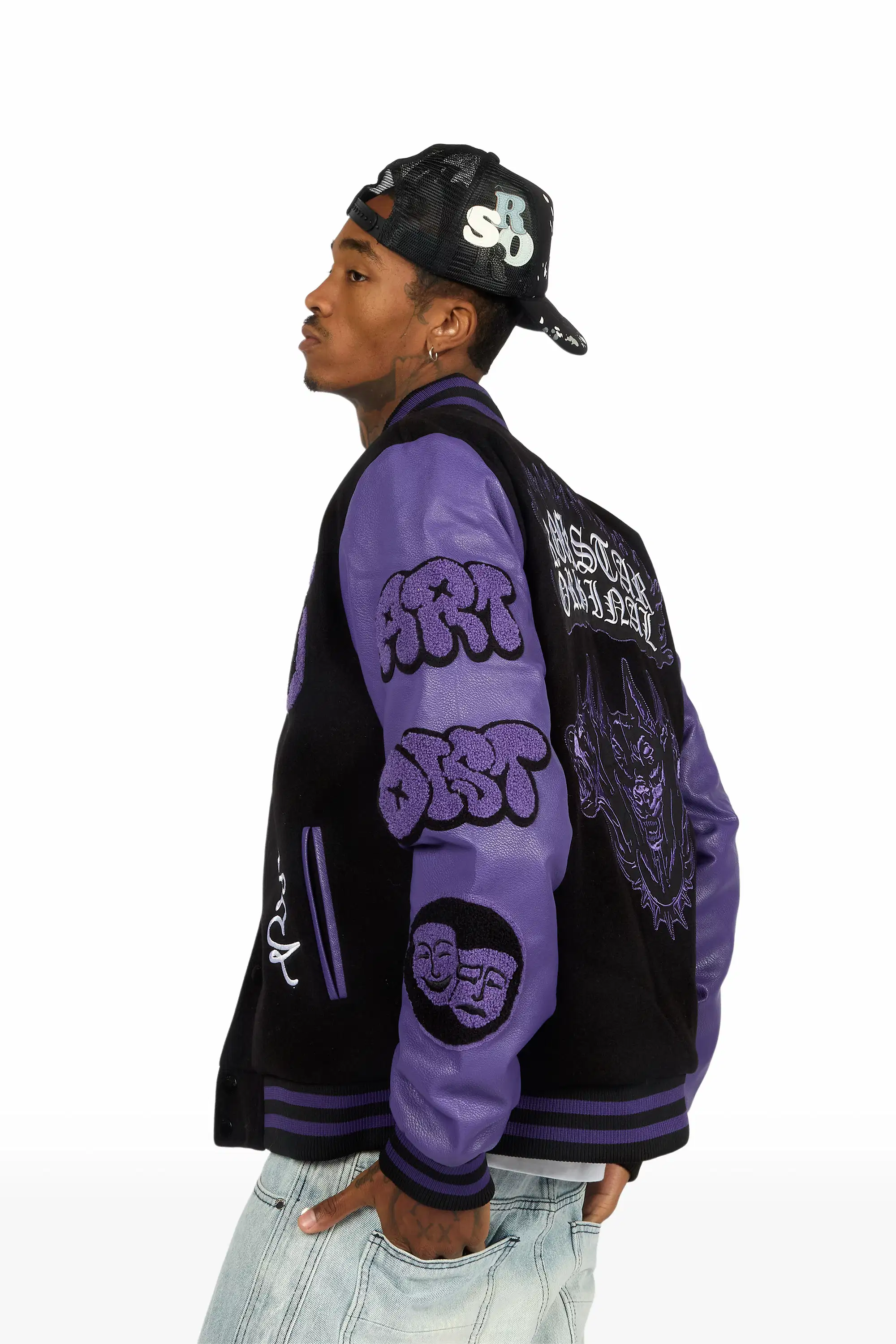 Platon Black Graphic Trucker Hat