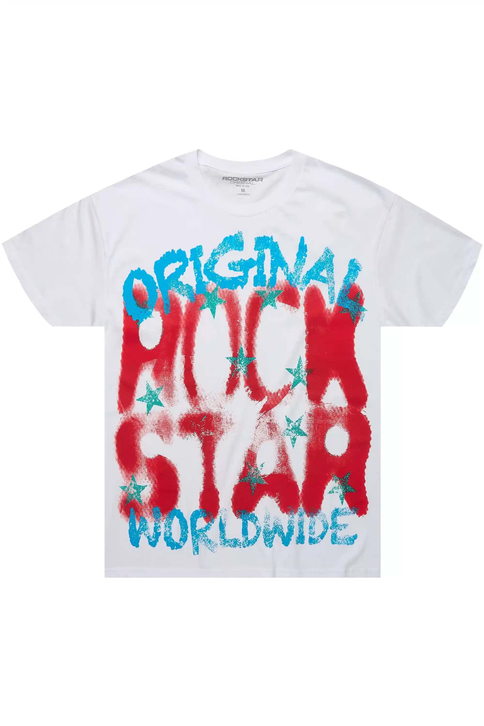 Xaerys White/Red Oversized Graphic T-Shirt