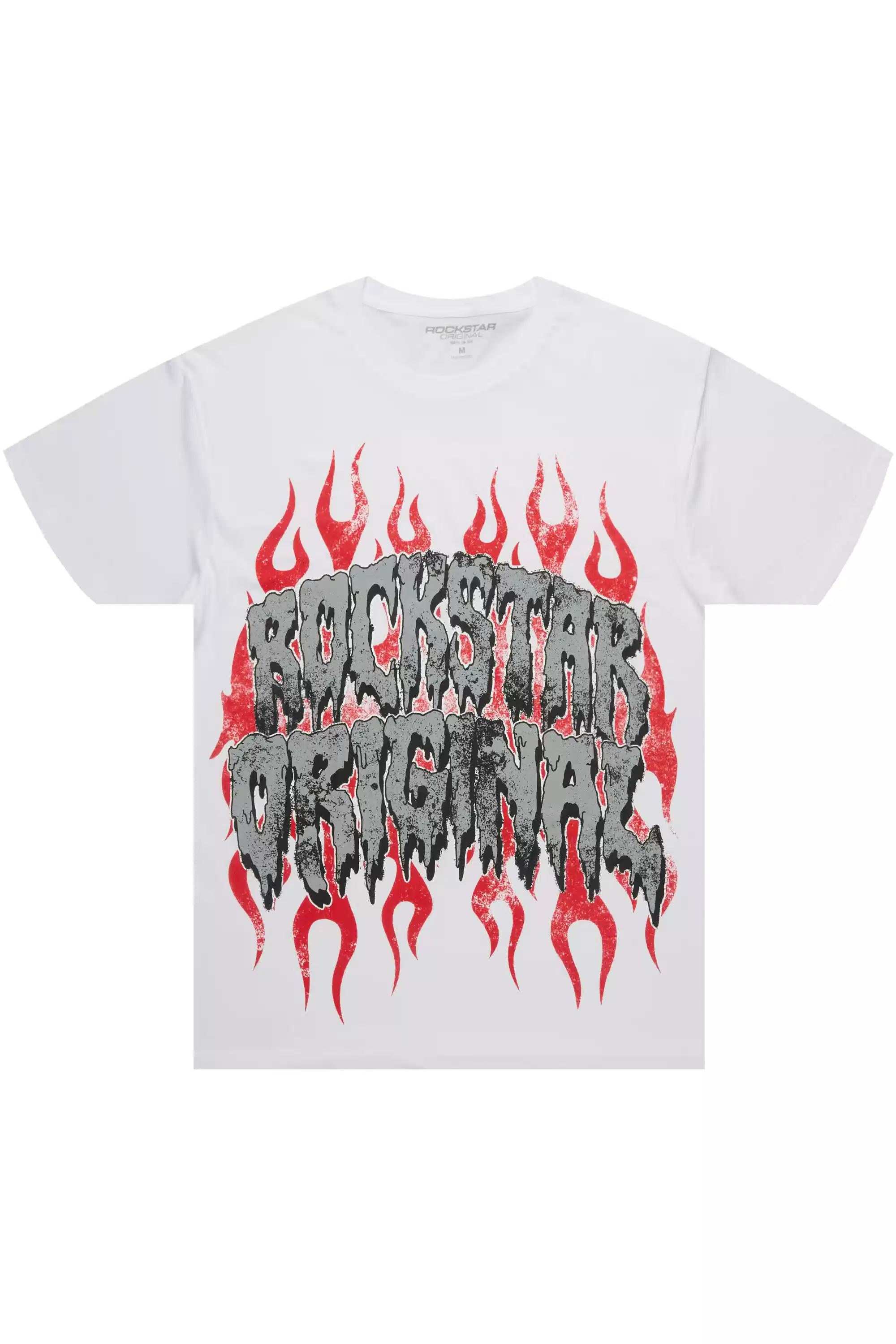 Kaelonix White Oversized Graphic T-Shirt