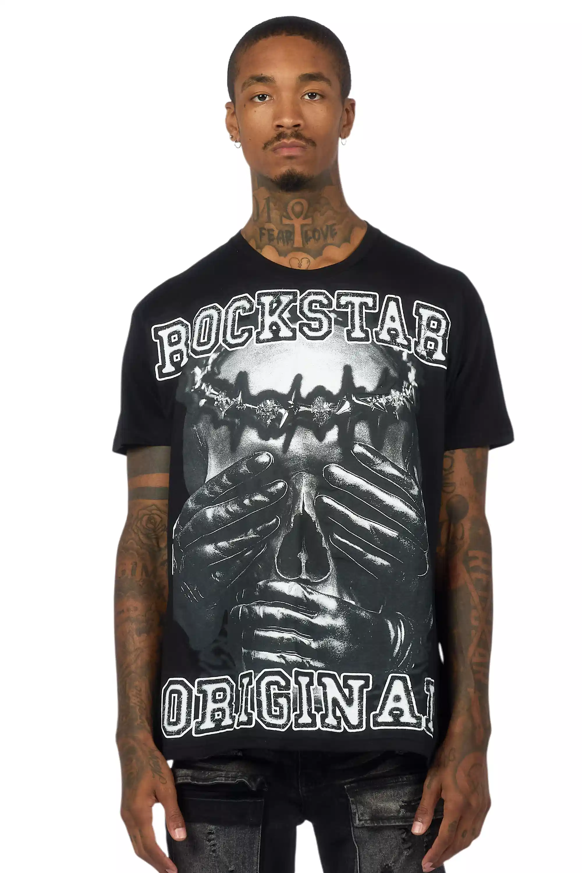 Eden Black Oversized Graphic T-Shirt