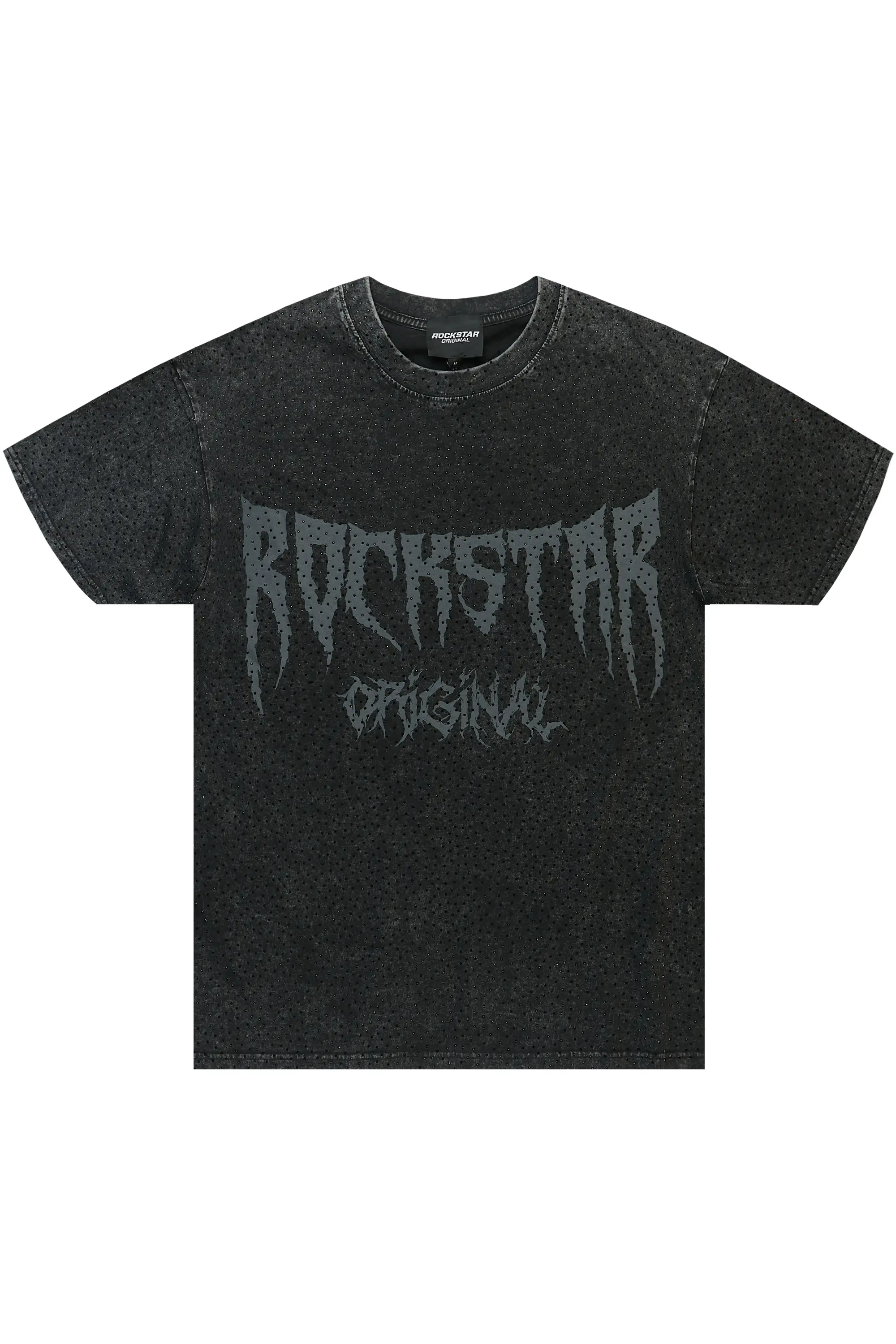 Andros Black Graphic Rhinestone T-Shirt