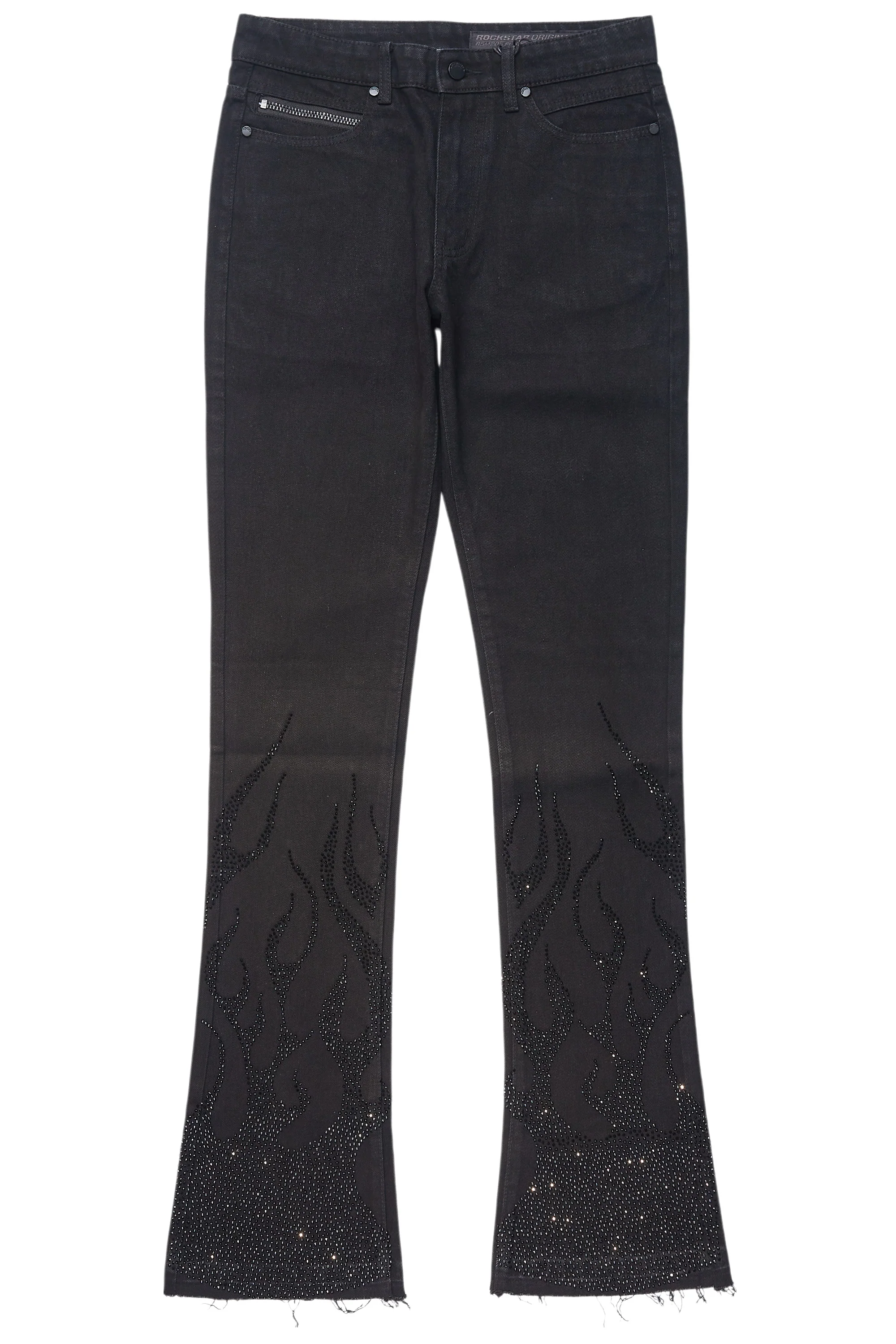 11826-machete-jet-black-rhinestone-stacked-flare-jean-2.webp Machete Jet Black Rhinestone Stacked Flare Jean
