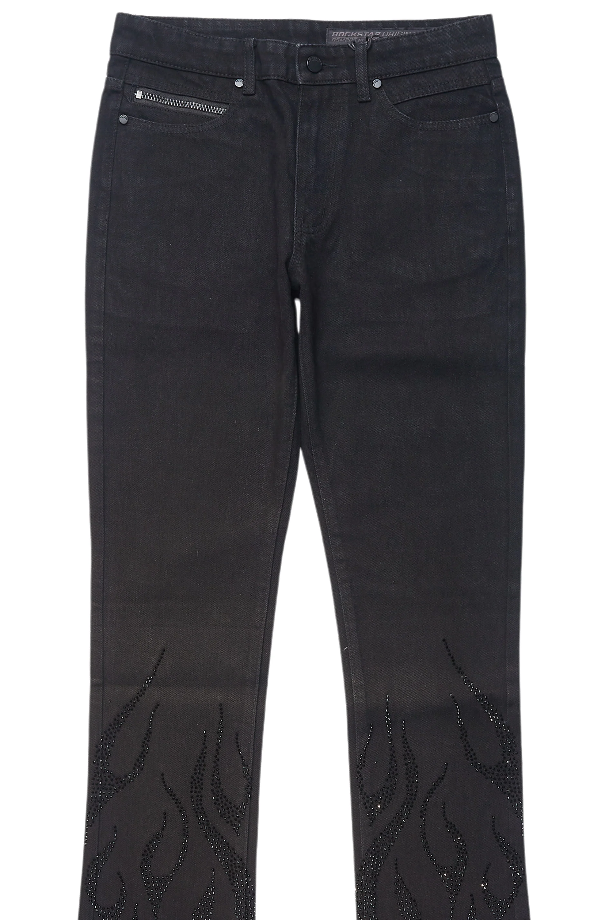 11826-machete-jet-black-rhinestone-stacked-flare-jean-9.webp Machete Jet Black Rhinestone Stacked Flare Jean