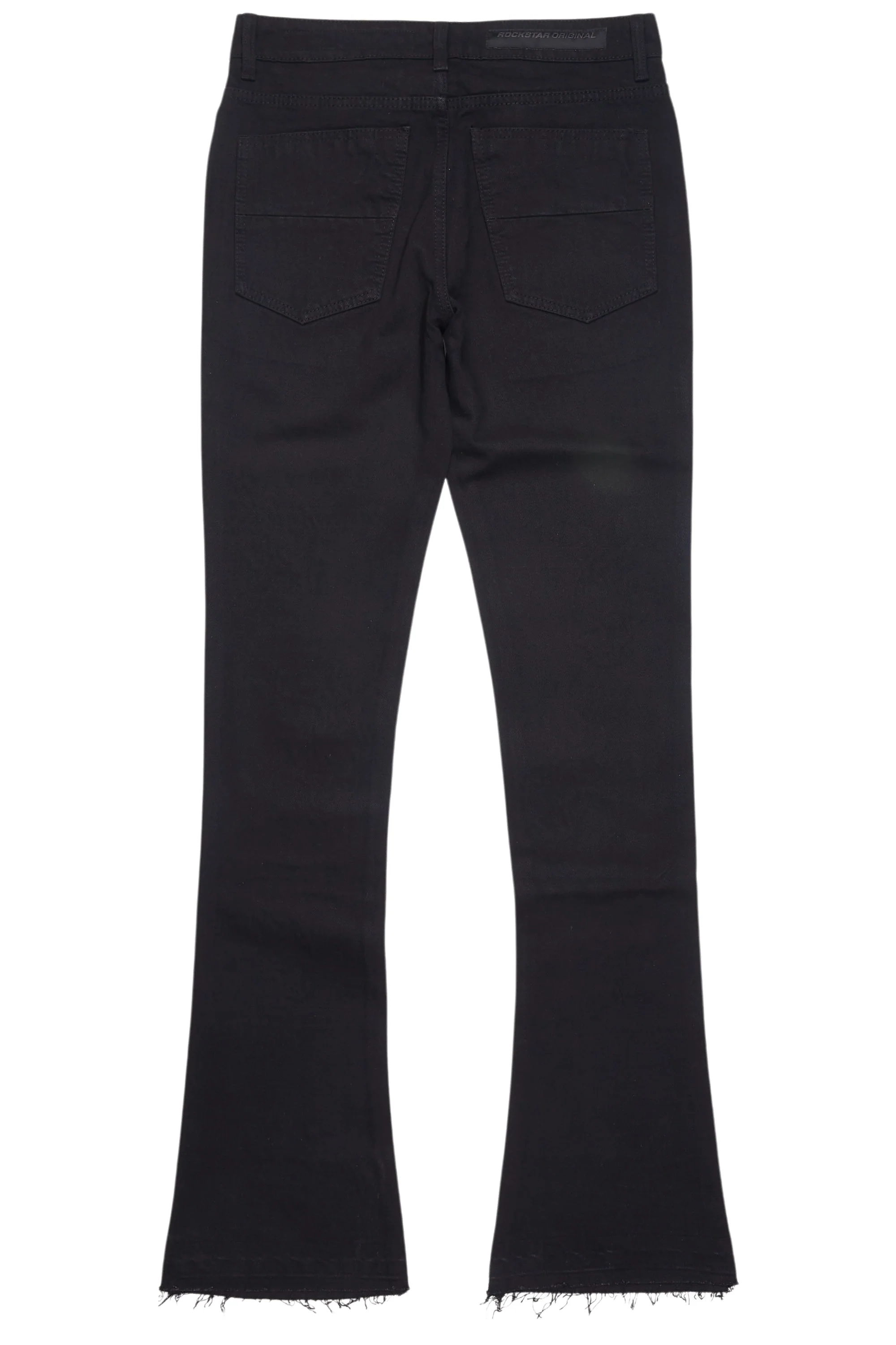 11836-yari-jet-black-rhinestone-stacked-flare-jean-10.webp Yari Jet Black Rhinestone Stacked Flare Jean
