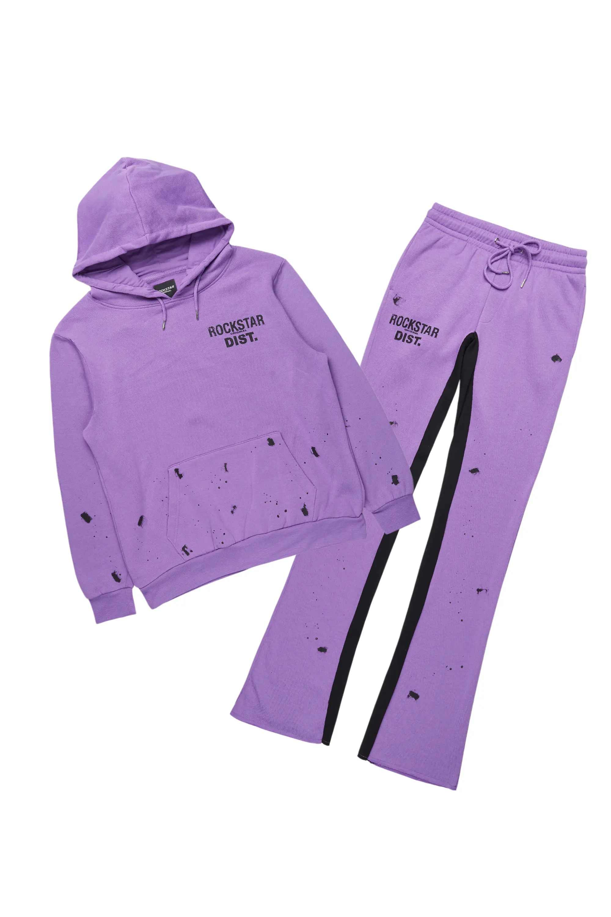 Raffer Purple Hoodie Baggy Fit Pant Track Set