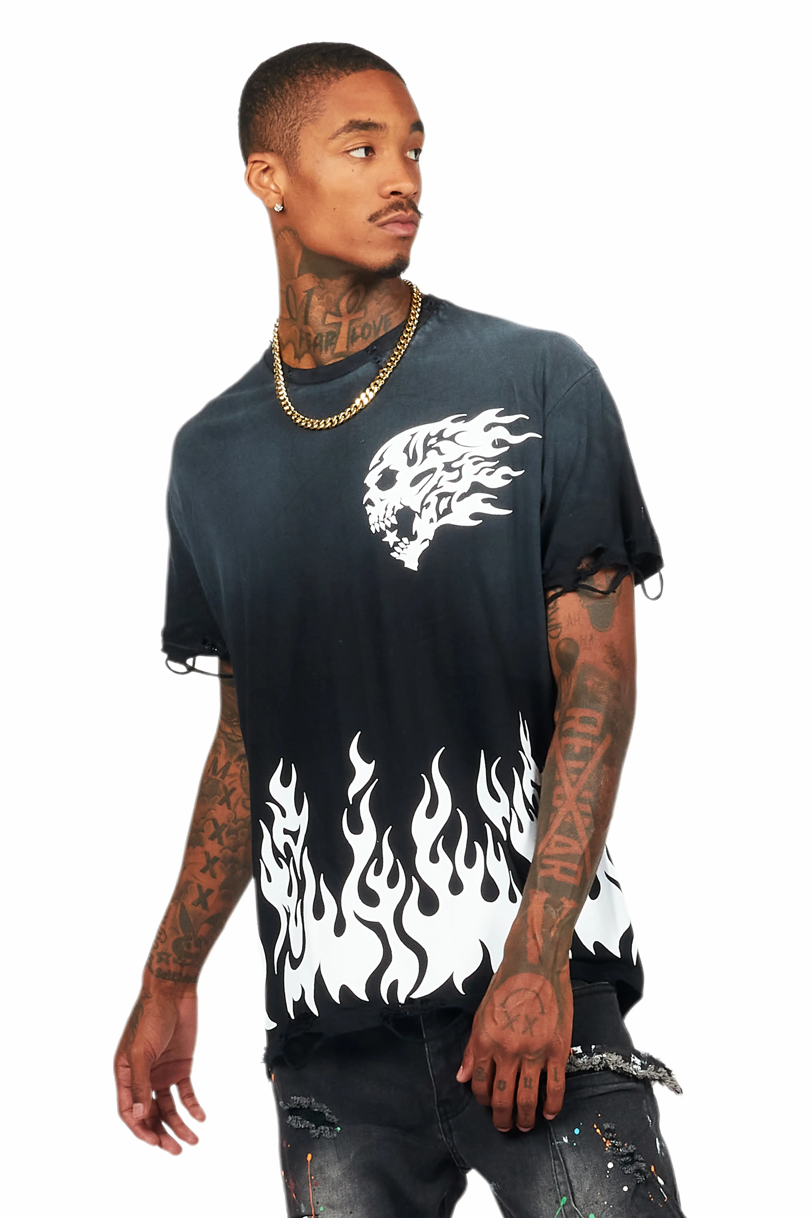 Bubble Black Oversized Graphic T-Shirt