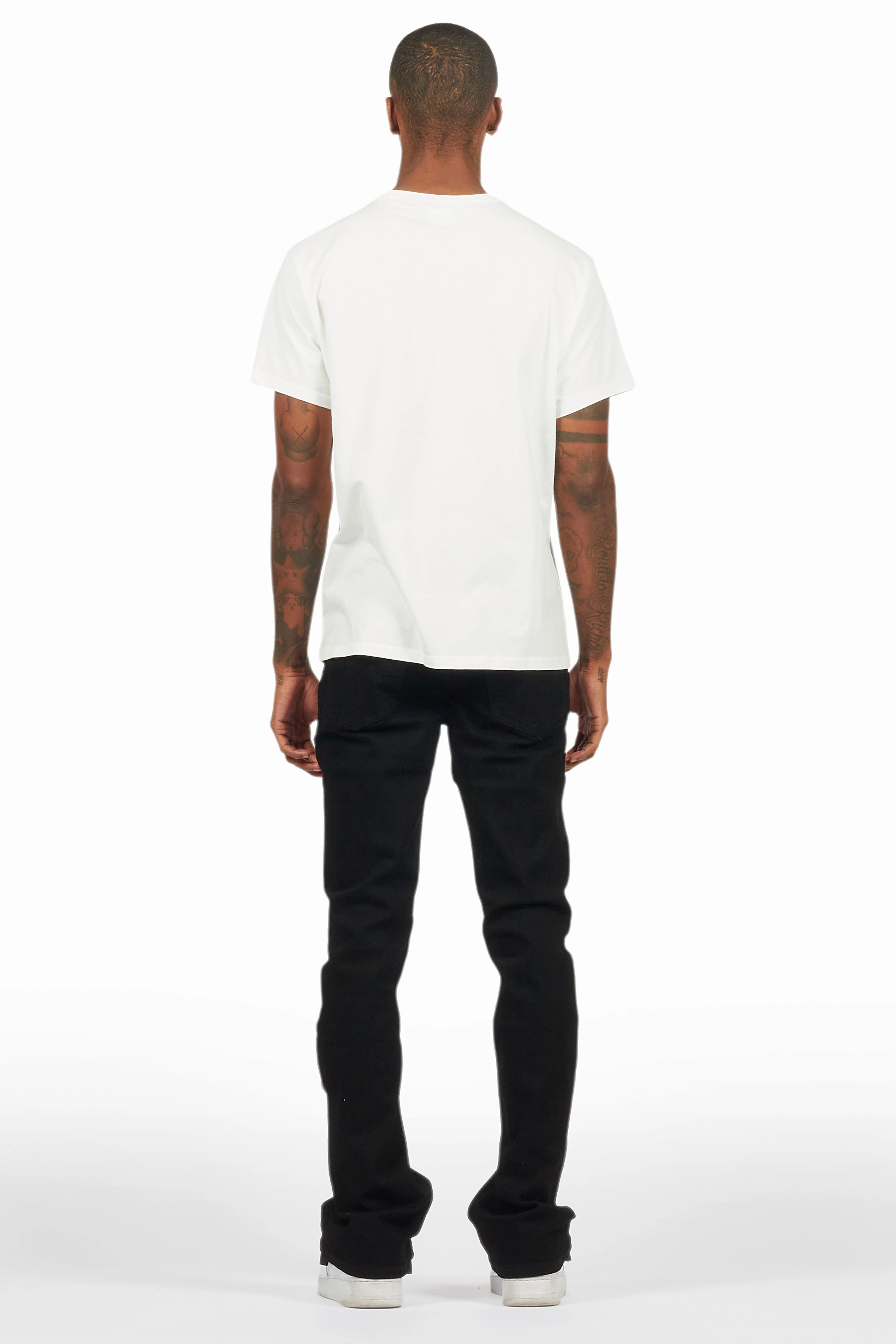 12080-drick-jet-black-regular-fit-flare-jean-5.webp Drick Jet Black Regular Fit Flare Jean