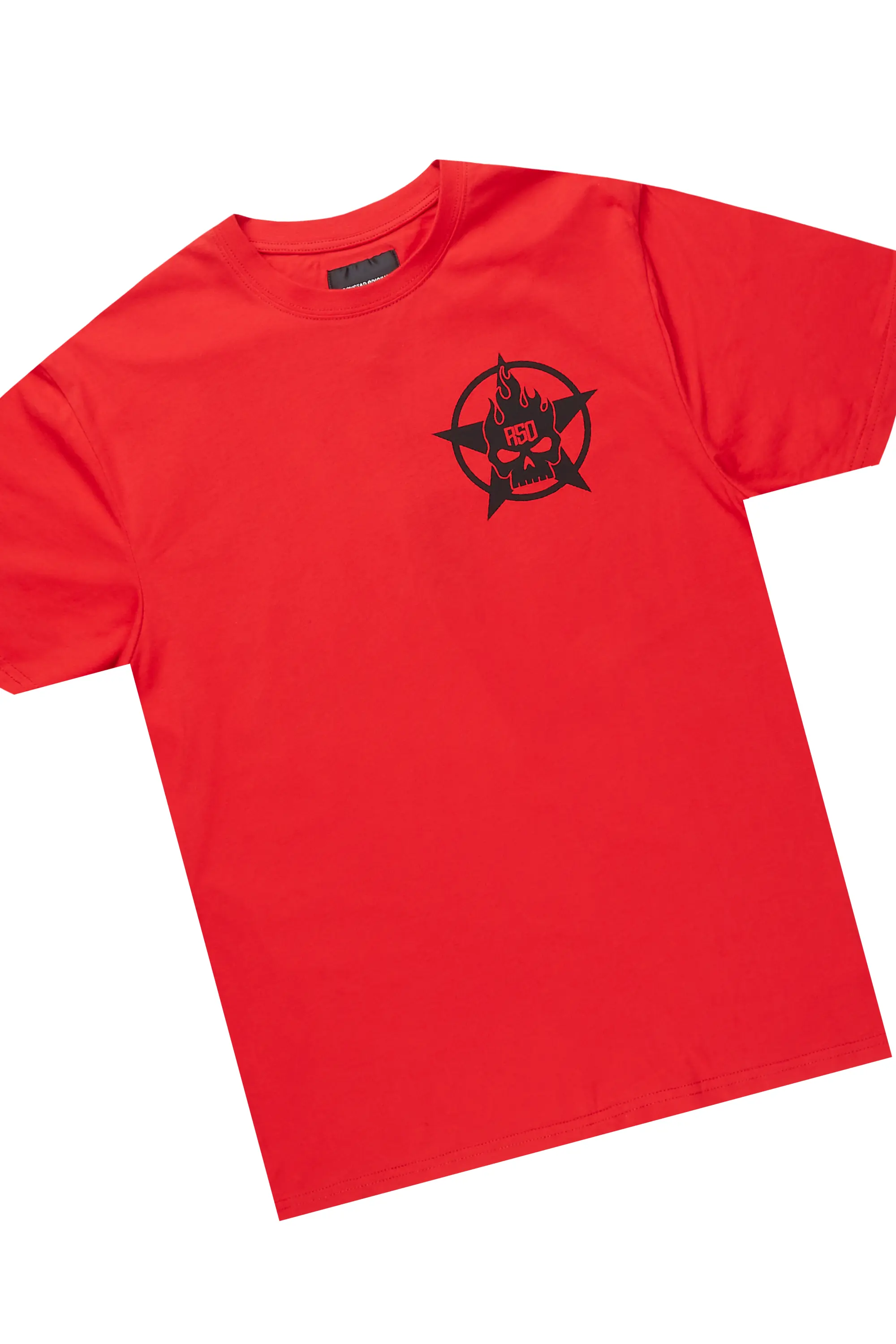 Keve Red T-Shirt Stacked Flare Track Set