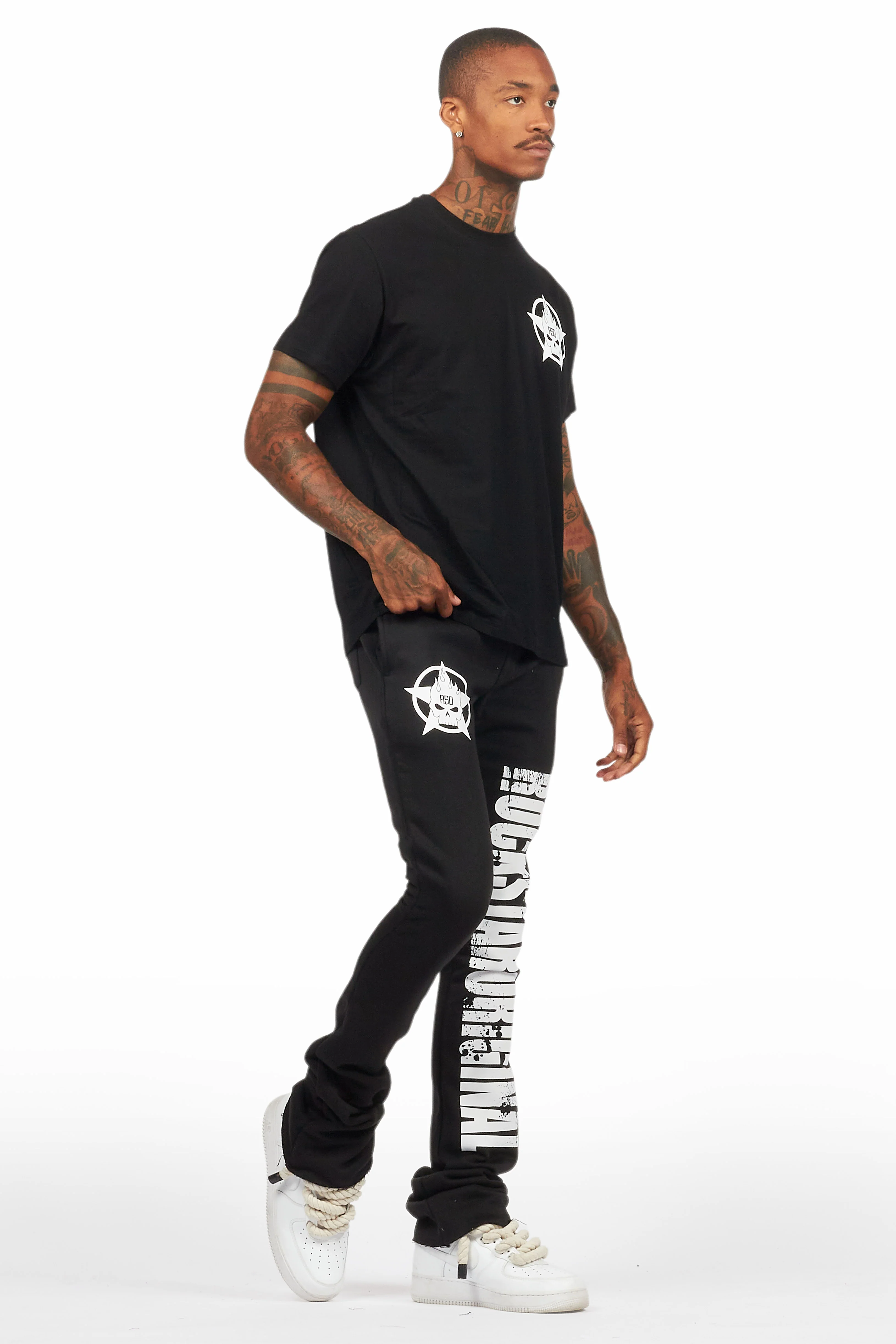 12155-keve-black-t-shirt-stacked-flare-track-set-6.webp Keve Black T-Shirt Stacked Flare Track Set