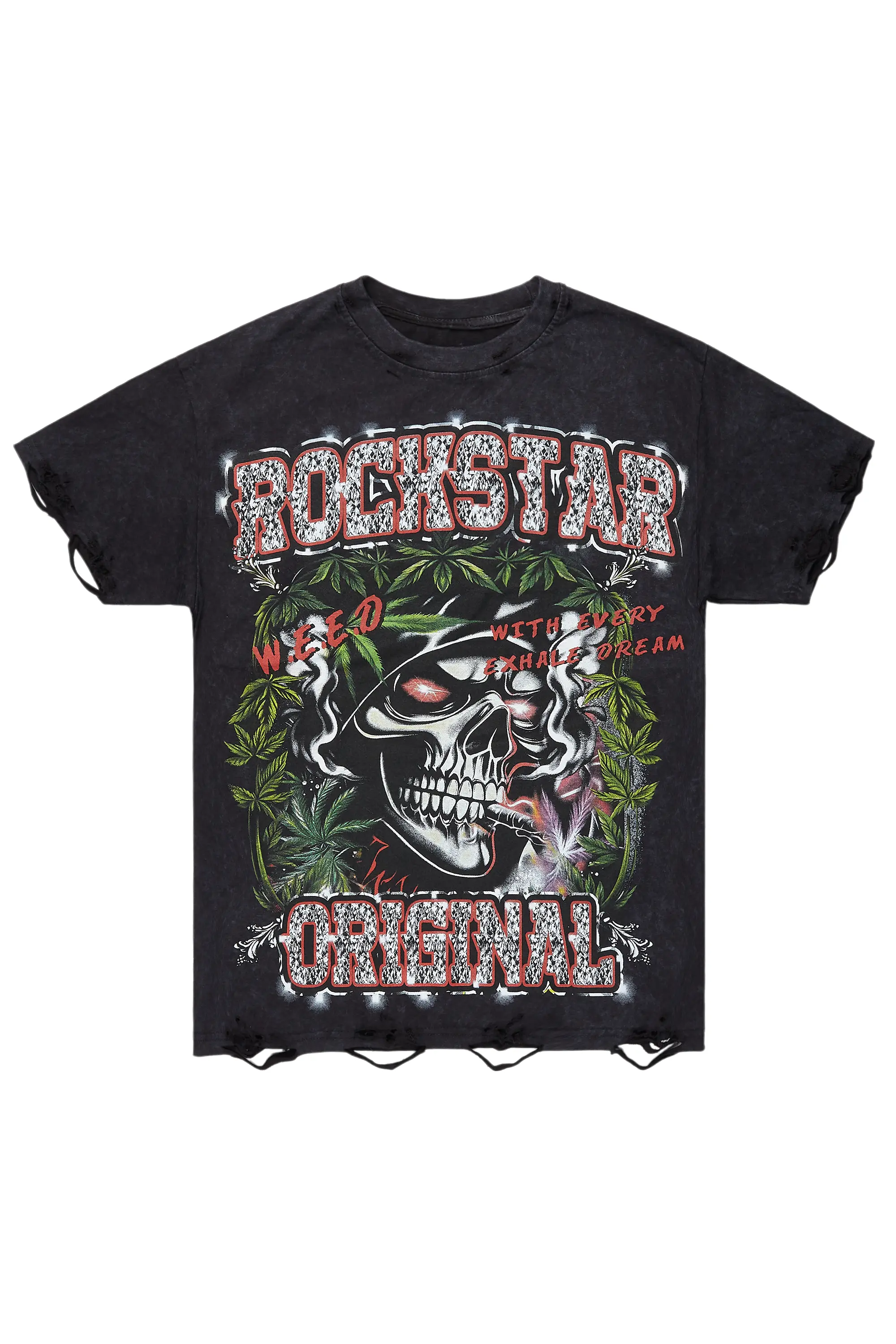 Hyzon Black Oversized Graphic T-Shirt
