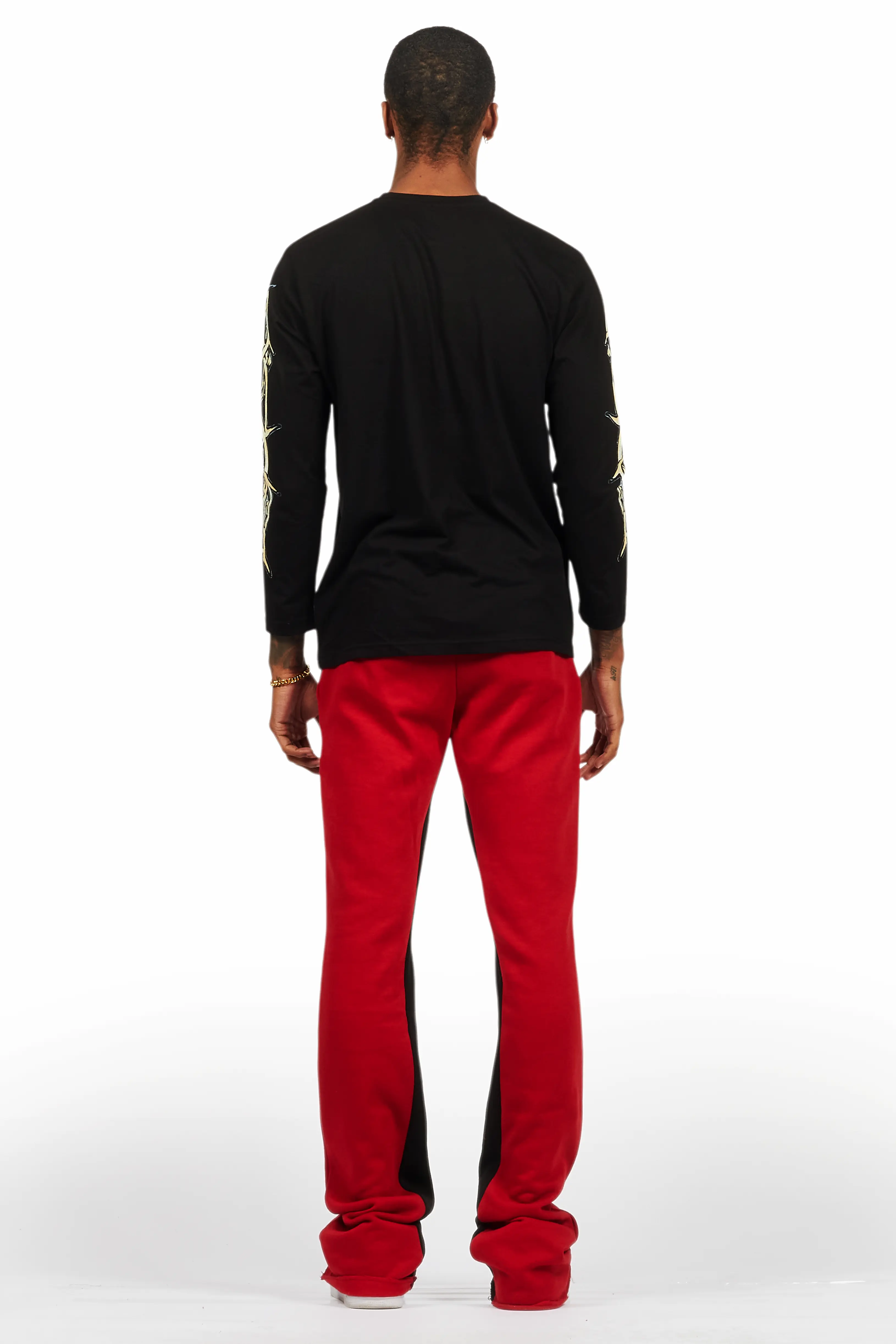12220-waller-black-burgundy-long-sleeve-t-shirt-baggy-pant-set-4.webp Waller Black/Burgundy Long Sleeve T-Shirt/Baggy Pant Set