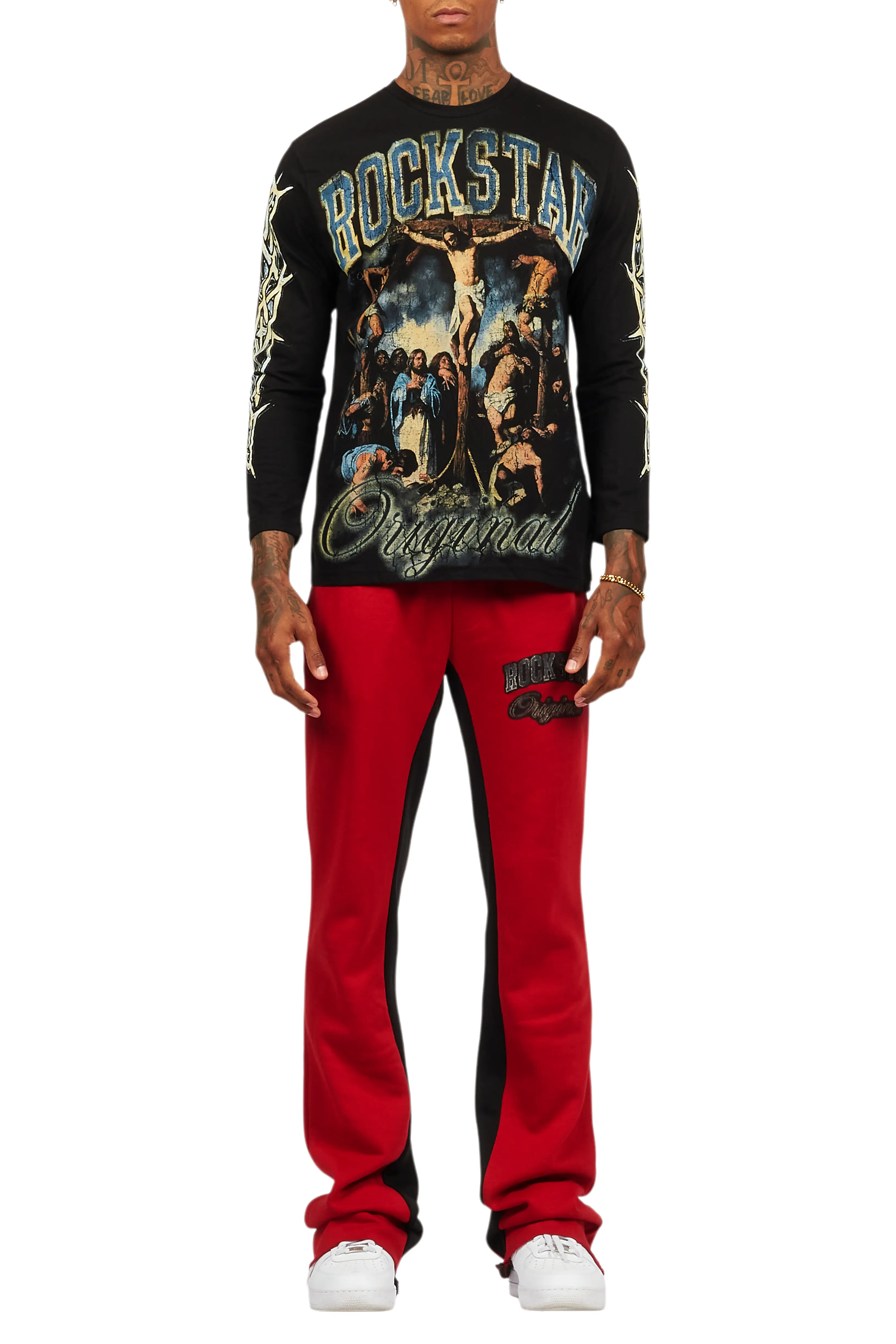 12220-waller-black-burgundy-long-sleeve-t-shirt-baggy-pant-set-9.webp Waller Black/Burgundy Long Sleeve T-Shirt/Baggy Pant Set