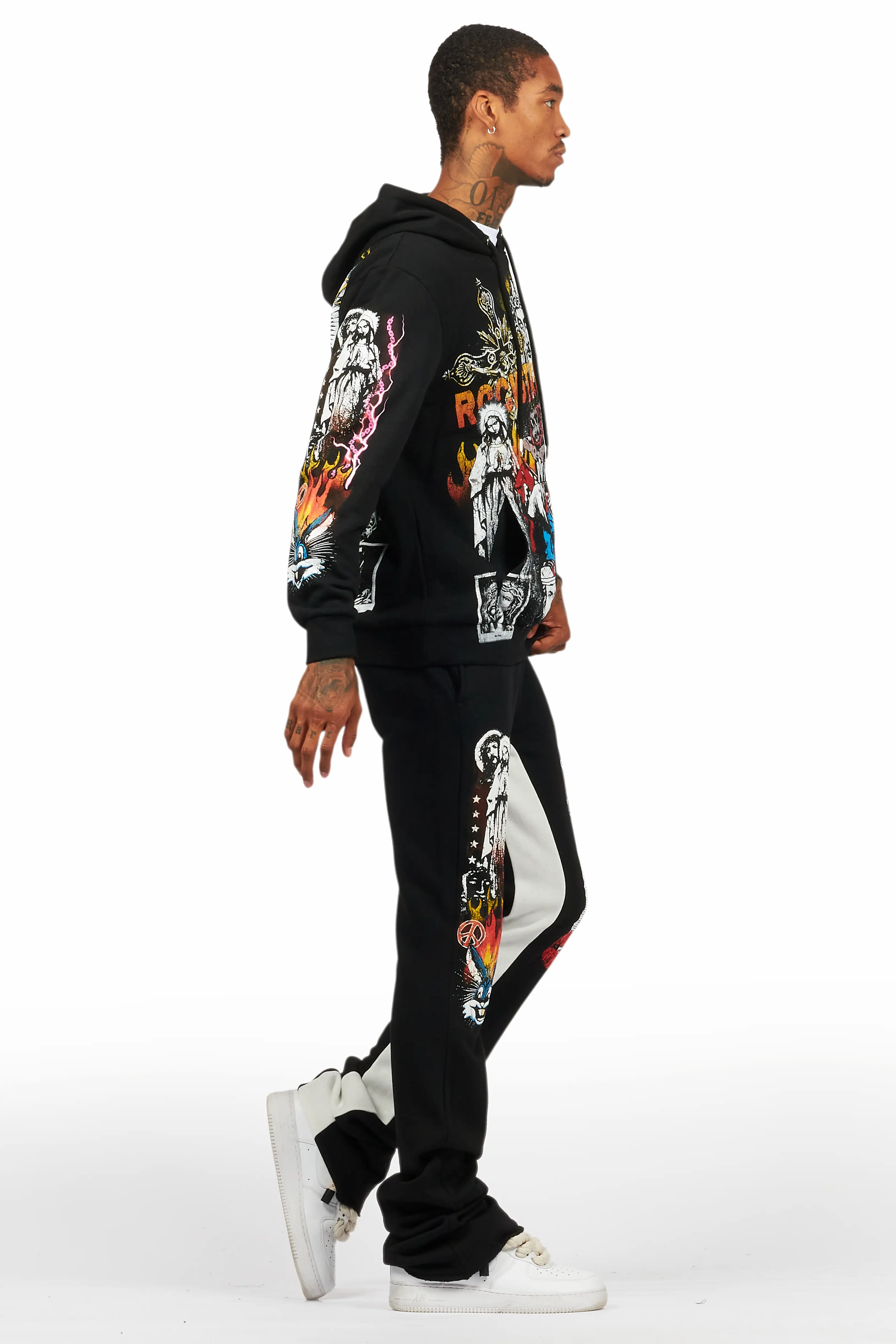 12279-santos-black-hoodie-baggy-track-pant-set-3.webp Santos Black Hoodie/Baggy Track Pant Set