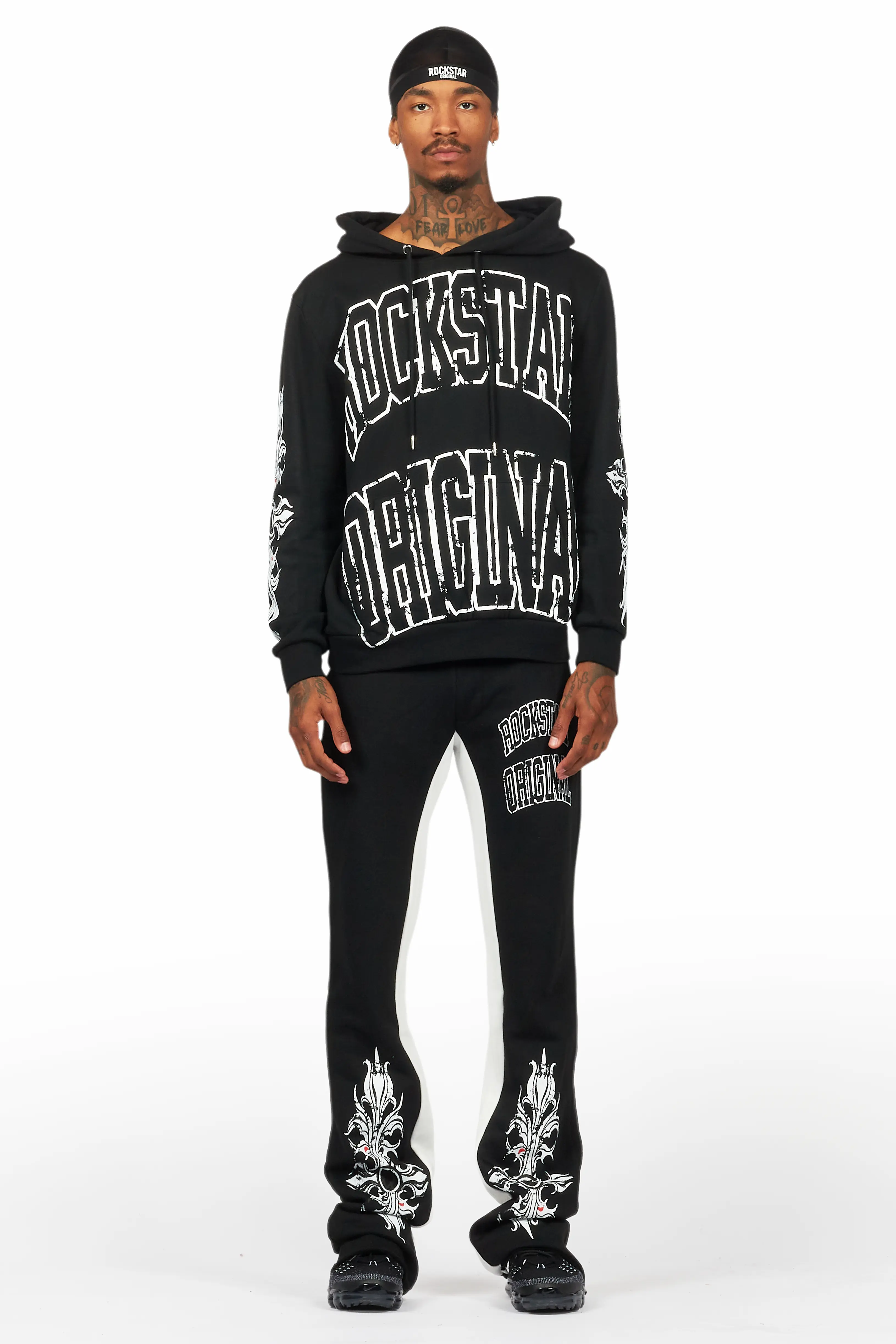 Akio Black Hoodie/Baggy Track Pant Set