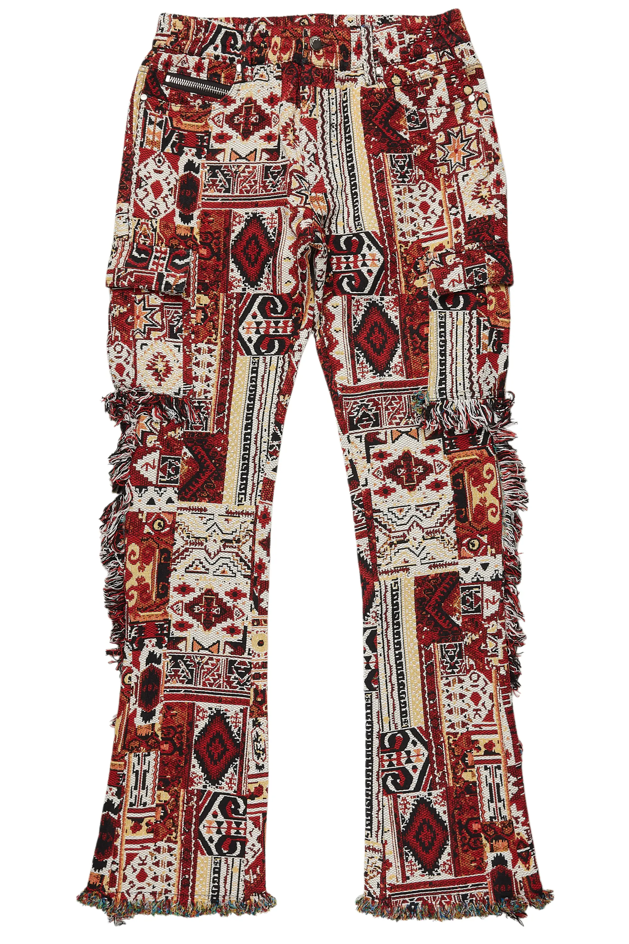 Ayami Pink Slim Tapestry Flare Jean