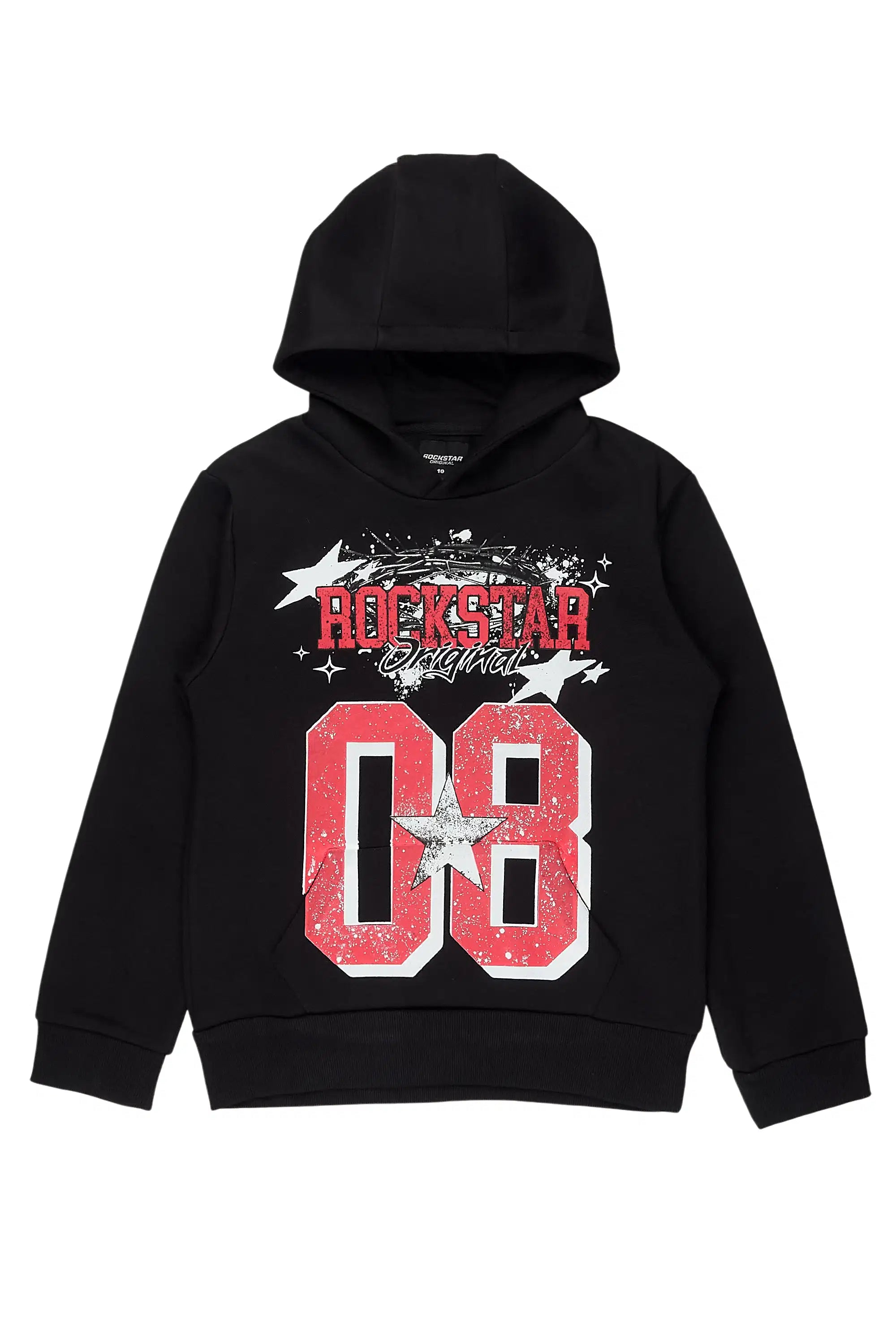 Boys Allstar Black/Burgundy Graphic Hoodie