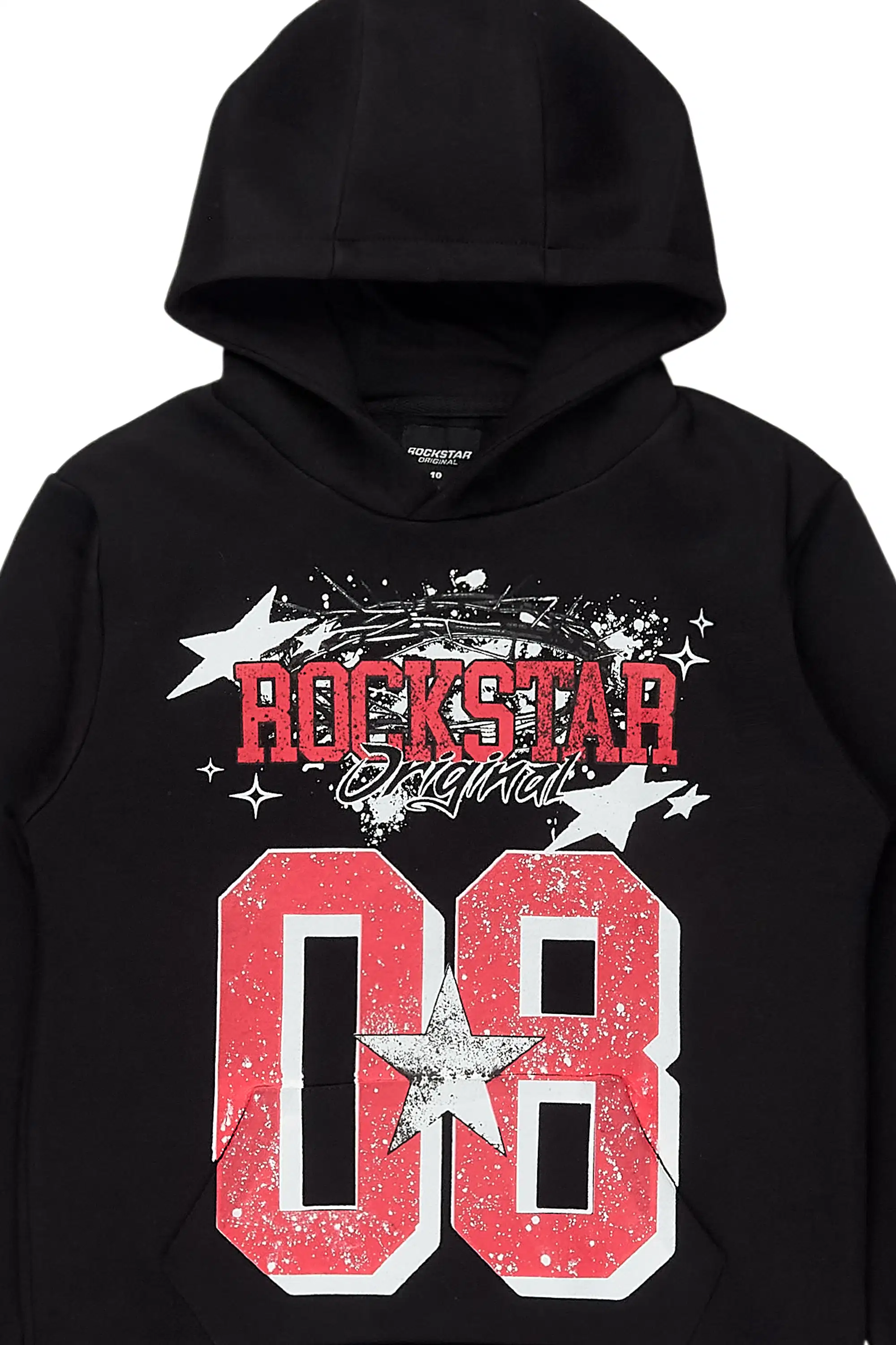 Boys Allstar Black/Burgundy Graphic Hoodie