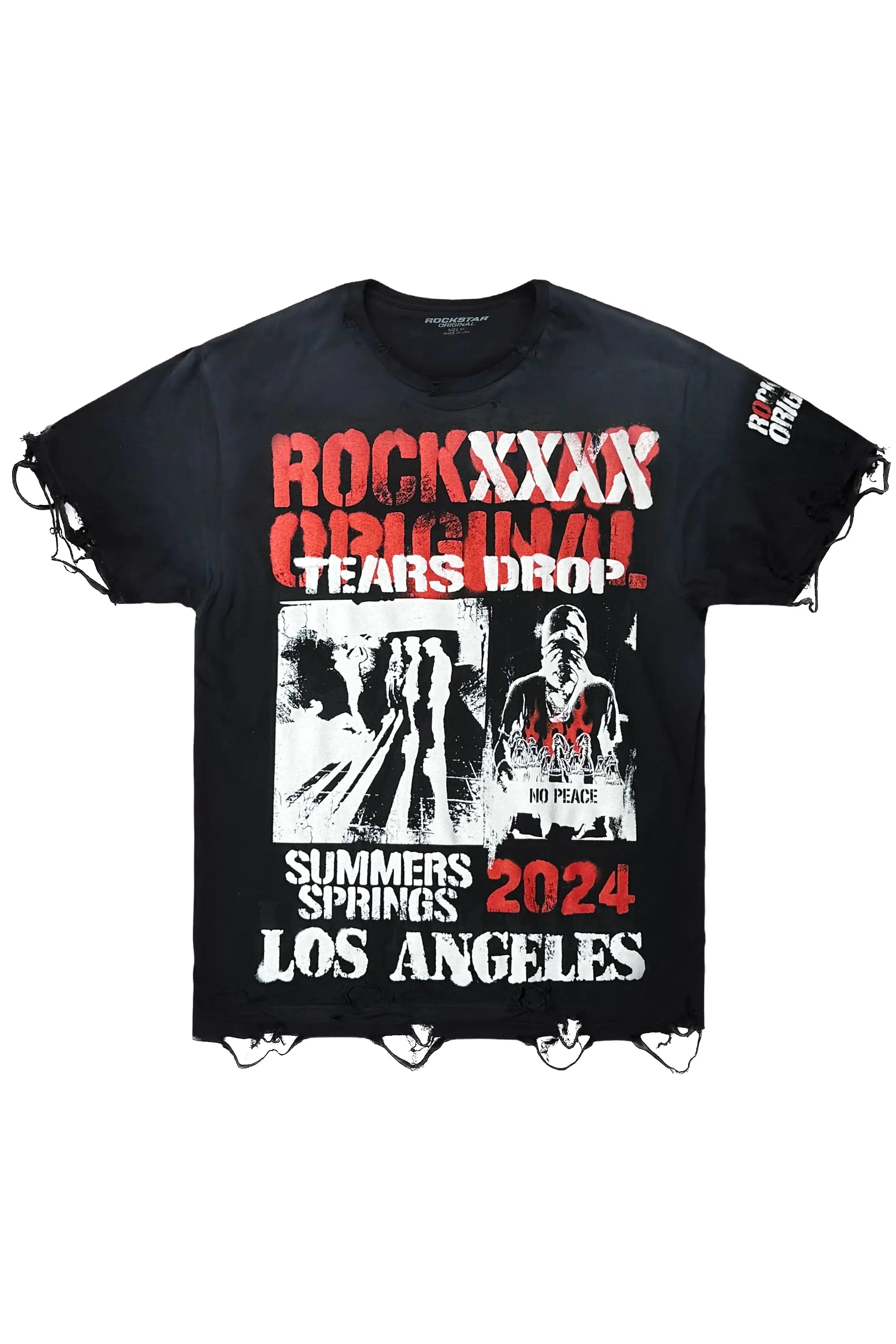 Omer Black Oversized Graphic T-Shirt