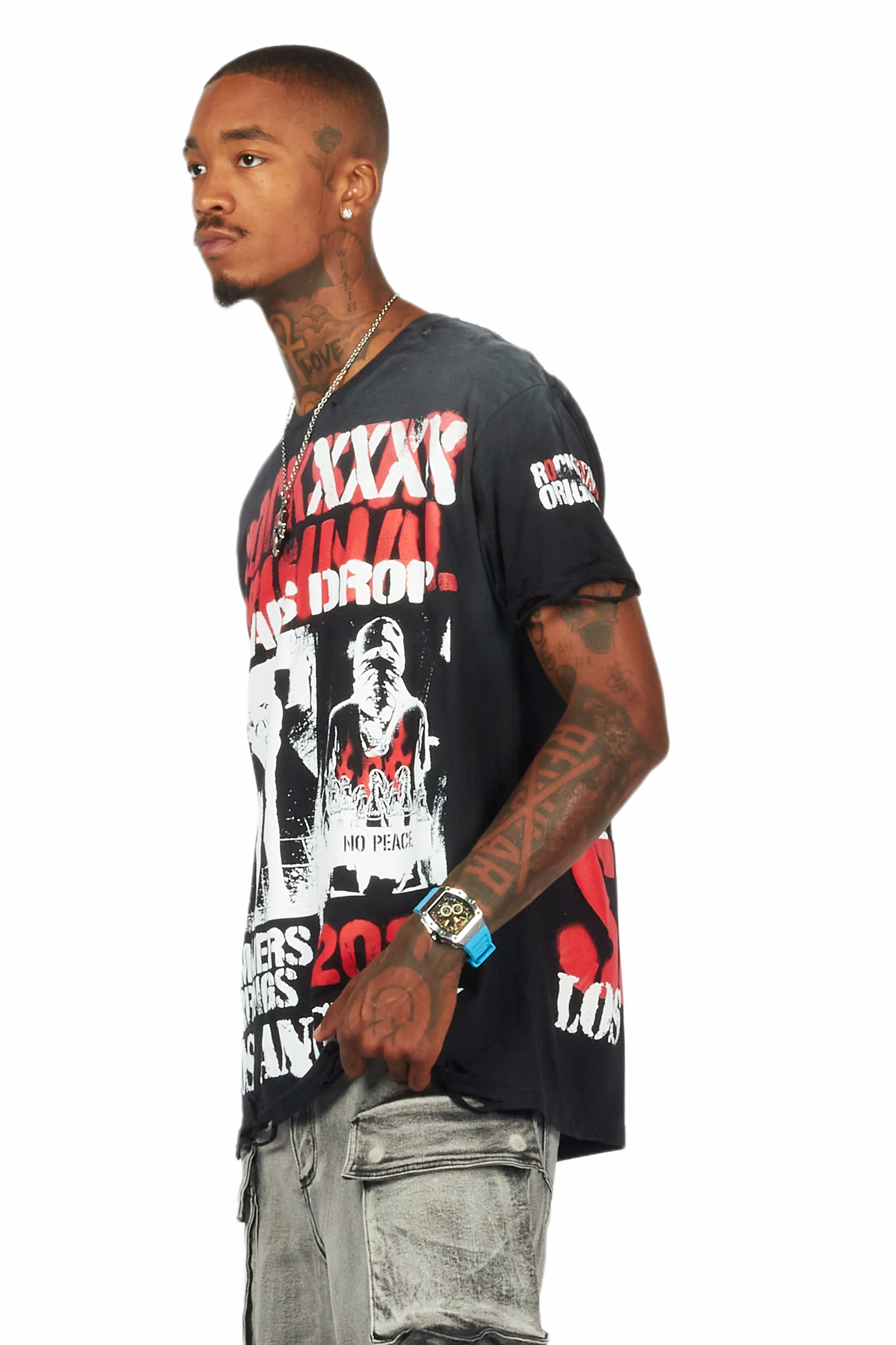 12556-omer-black-oversized-graphic-t-shirt-5.webp Omer Black Oversized Graphic T-Shirt