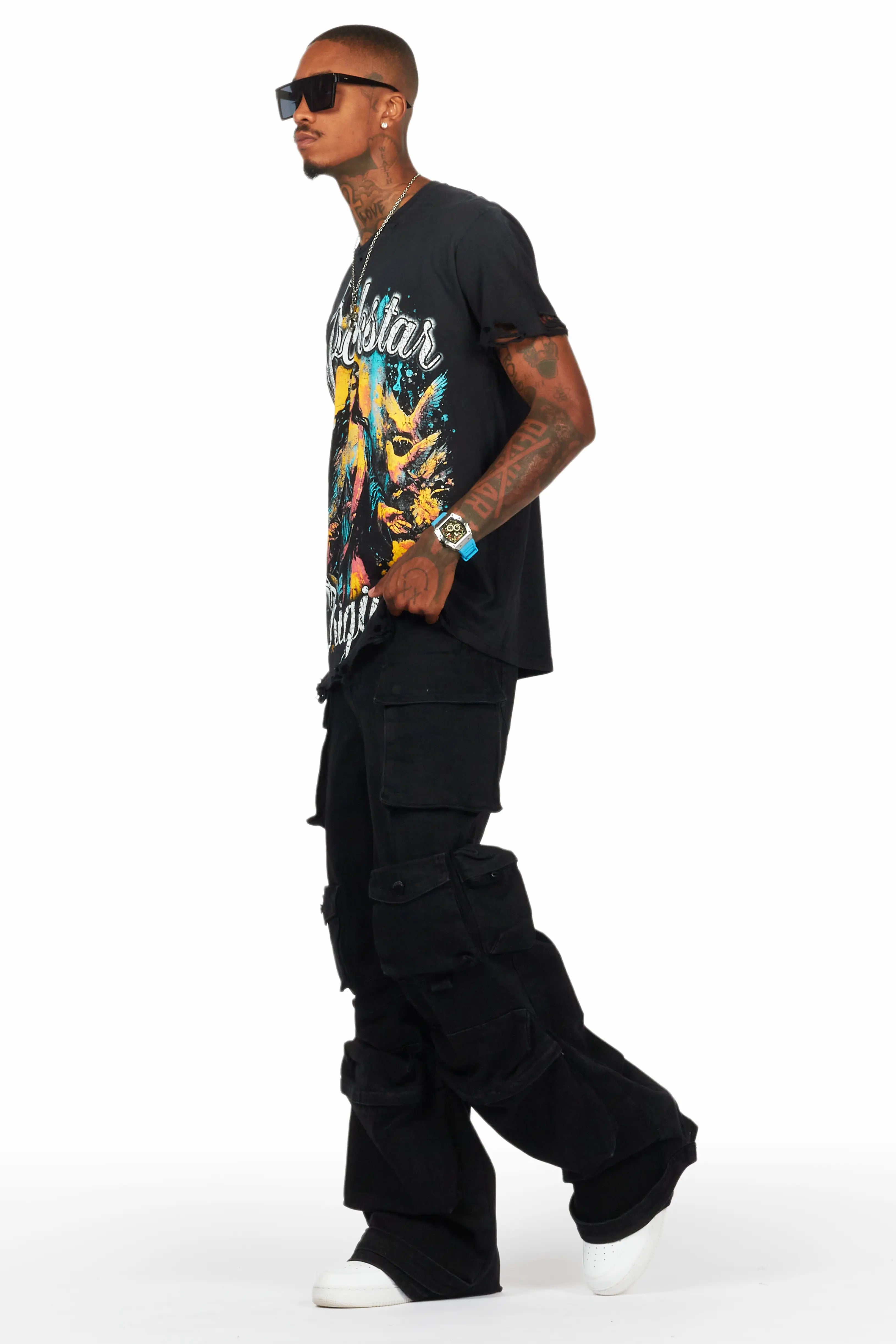 12658-mahesh-black-baggy-cargo-jean-7.jpg Mahesh Black Baggy Cargo Jean