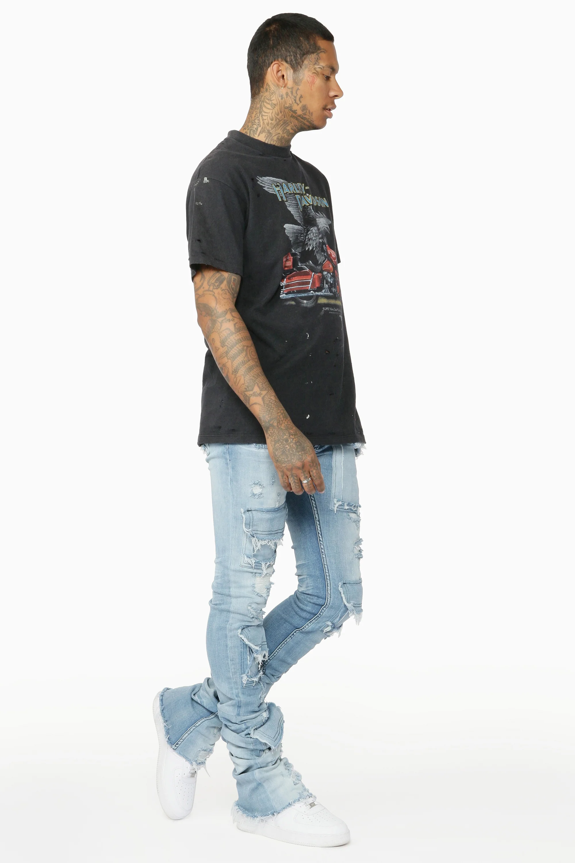 12668-pooja-blue-super-stacked-flare-jean-12.webp Pooja Blue Super Stacked Flare Jean