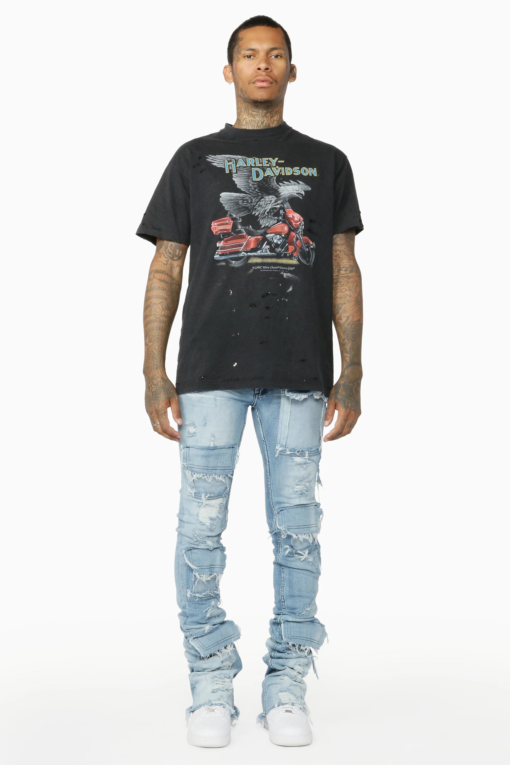12668-pooja-blue-super-stacked-flare-jean-3.webp Pooja Blue Super Stacked Flare Jean