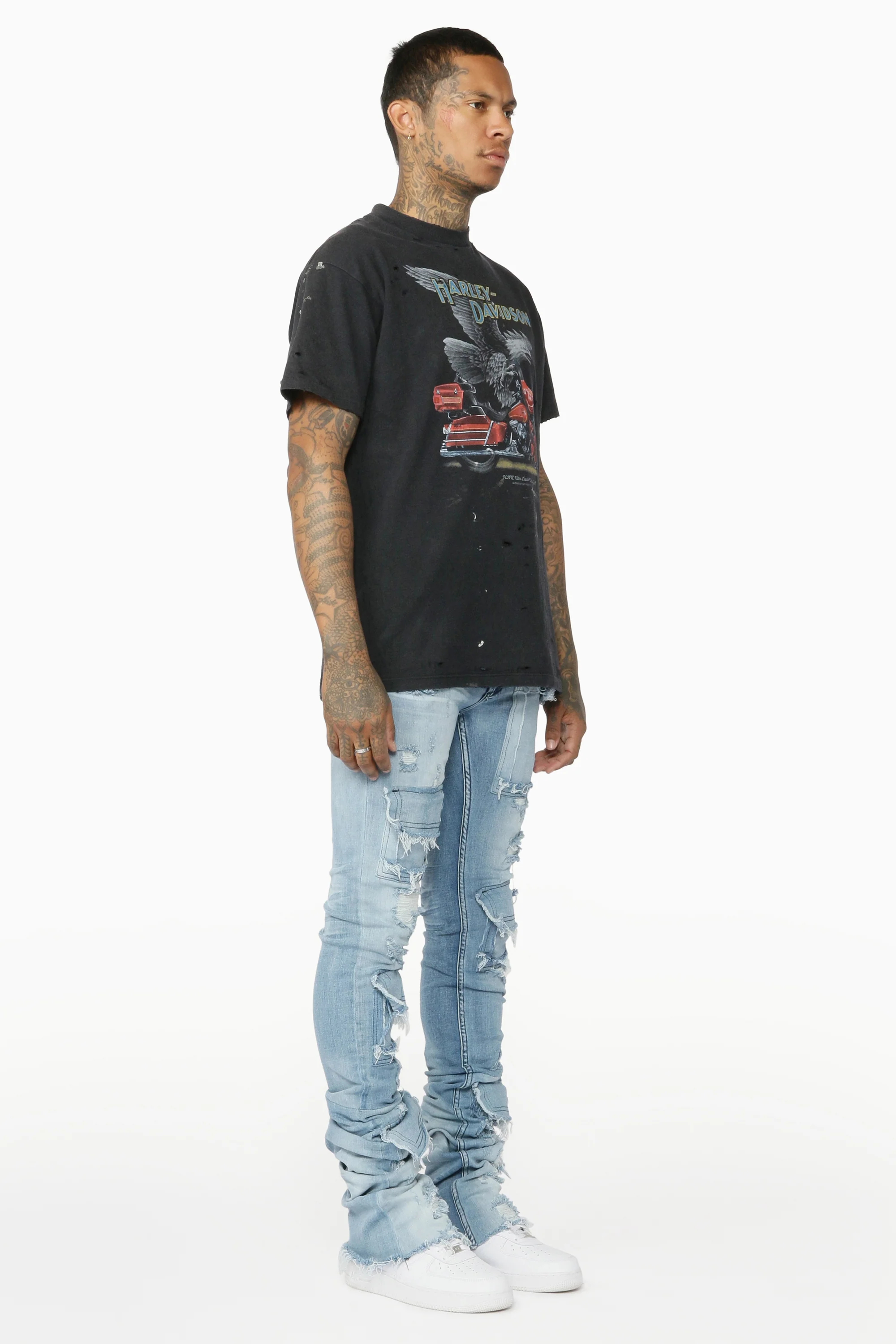 12668-pooja-blue-super-stacked-flare-jean-5.webp Pooja Blue Super Stacked Flare Jean