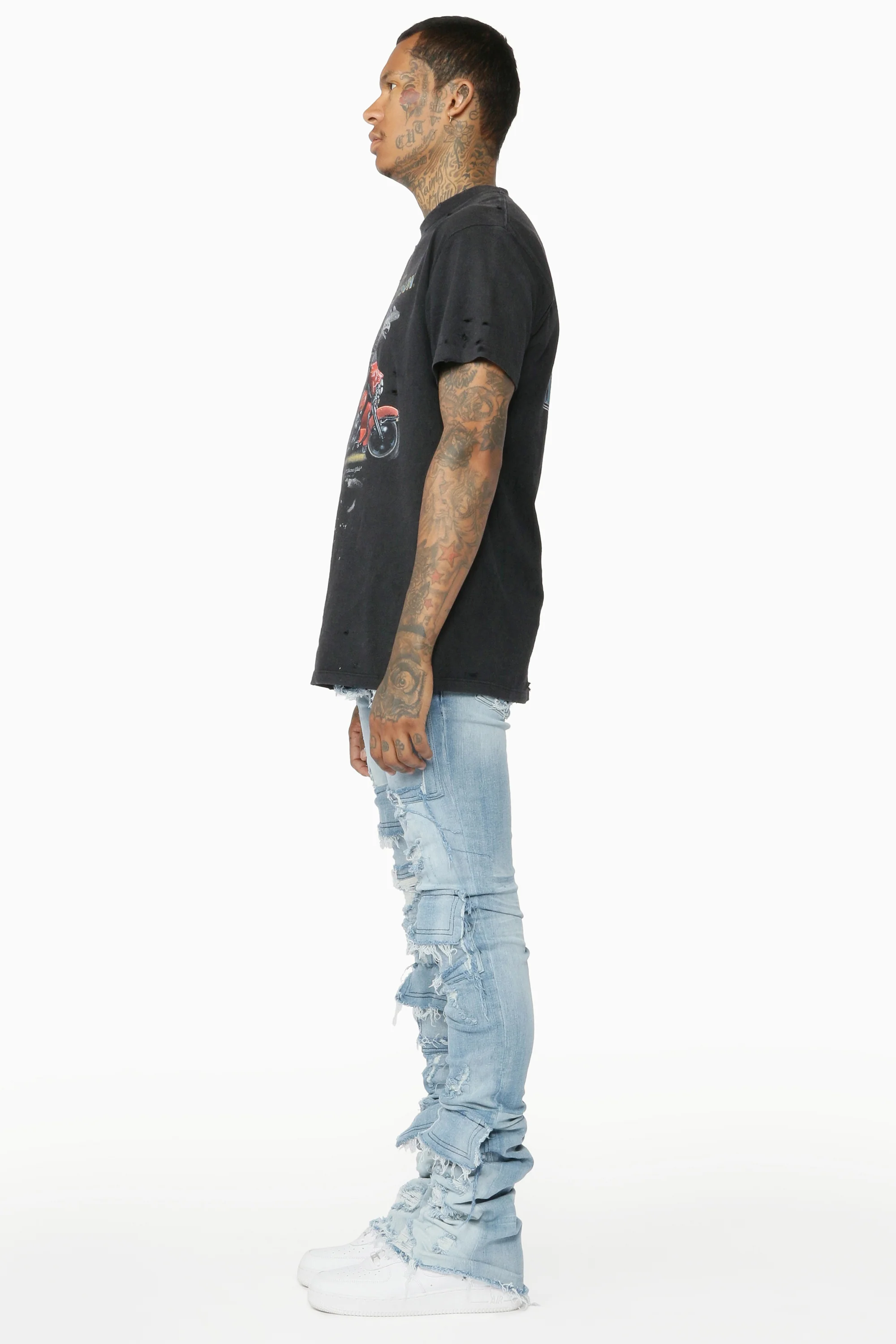 12668-pooja-blue-super-stacked-flare-jean-6.webp Pooja Blue Super Stacked Flare Jean